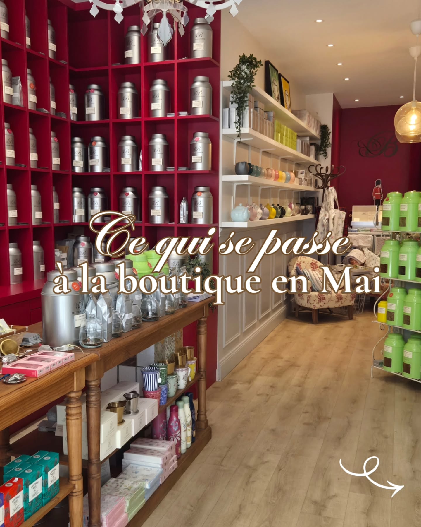 Mai à la boutique 🗓
🍹🌱 Atelier tea mocktails : techniques du thé glacé + réalisation et dégustation de 3 tea mocktails | samedi 23 mai à 9h à la boutique (durée 1h30 - 25€)
🫖🍲 Atelier "le thé passe à table" : dégustation de plusieurs accords thés et bouchés salés et sucrés | jeudi 28 mai à 19h à la boutique (durée 2h - 40€)
🥧 Galette Bourgueilloises de la pâtisserie Brémaud à Bourgueil (nature, fraises ou framboises) à commander par message ou par mail avant le 28 mai | à récupèrer à la boutique le vendredi 29 ou le samedi 30 mai
🍡 Coffrets de mochis de la Maison du Mochi à commander par message ou par mail avant le 28 mai (les choix vous seront envoyés par mail) | à récupèrer à la boutique le vendredi 29 ou le samedi 30 mai
⚠️ Les places pour les ateliers sont très limitées
🎫 réserver votre place par mail ou sur le site (lien en bio)
📍boutique Betjeman & Barton au 27 rue Marceau à Tours
🌸 Et vous, qu'est-ce qui vous tente le plus entre toutes ces dates ? 🥧🍹🍡🫖🌱
#toursmaville #datesmai #boutiquethé #atelierdegustation #teatime