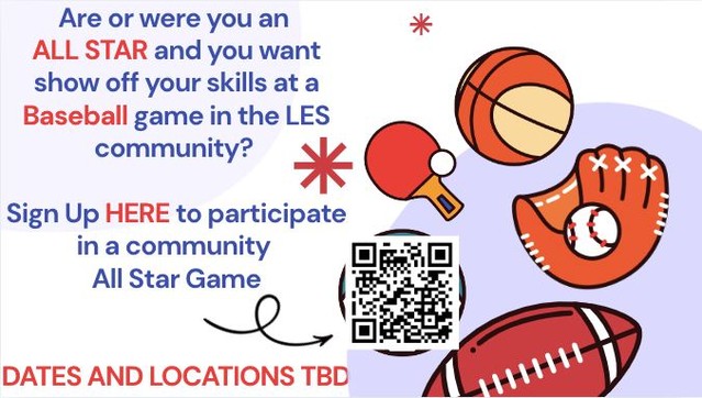 LES Community ALL STAR Baseball Game SIGN UP!