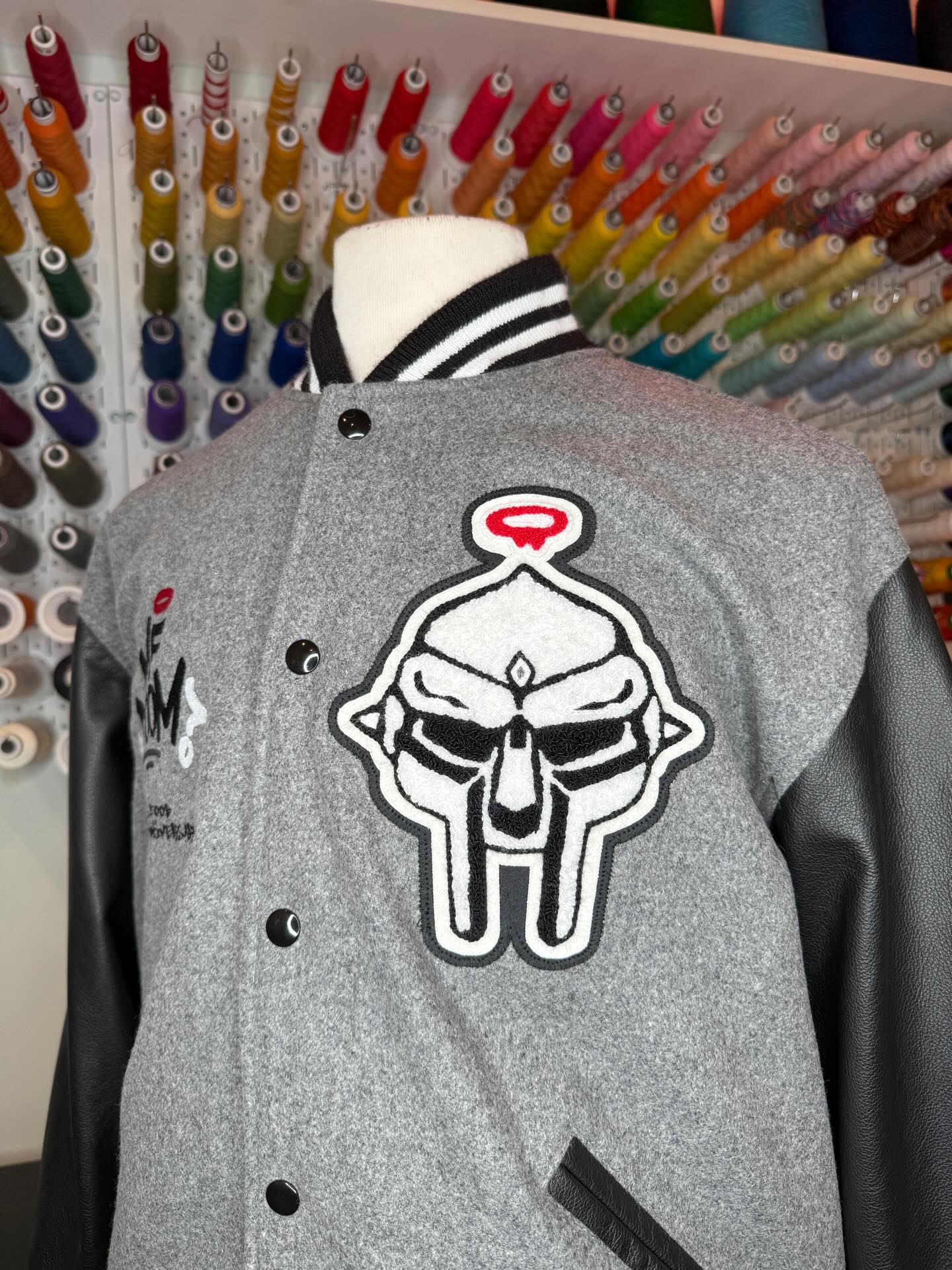 Huckmade 1 of 1 MF Doom MM.. Food? 20th Anniversary Jacket made for @solmessiah
#huckmade #mfdoom #doom #mmfood #hiphop