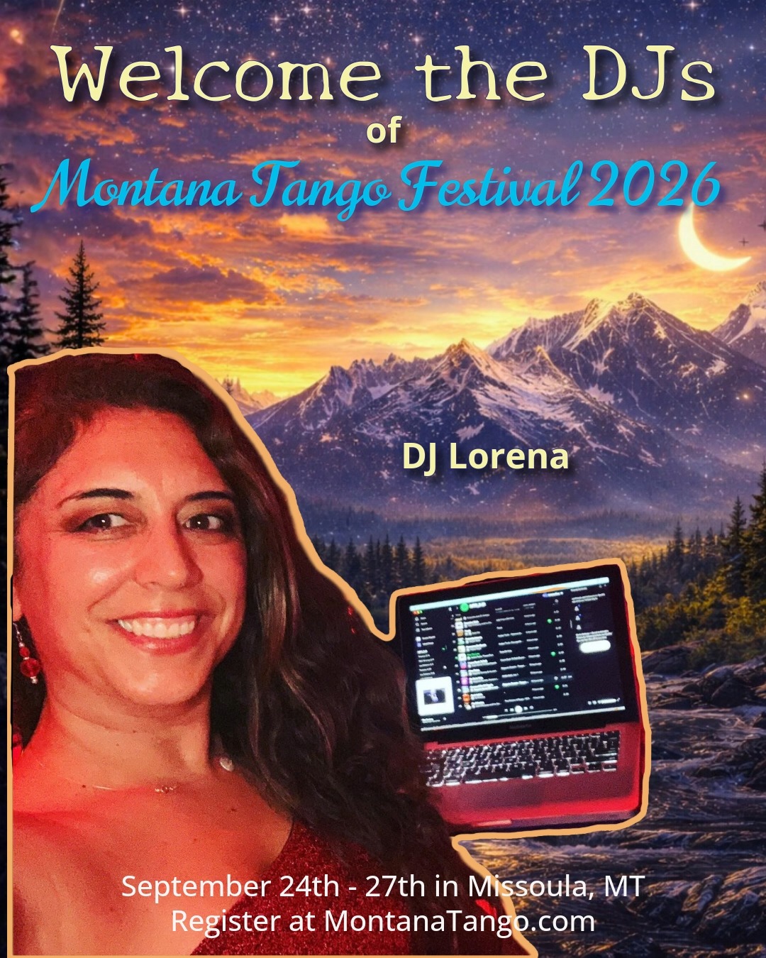 Recently added to our DJ roster, please welcome Lorena Diez!
Originally from Mar del Plata, Argentina, @lorediez_art has earned a distinguished reputation as a tango organizer, teacher, DJ, and multidisciplinary artist. Since 2008, she has been a dedicated and vital presence in Miami’s thriving tango community.
She is currently the organizer and DJ of two prominent Miami-based milongas: Open Air Tango on Lincoln Road and Las Pebetas Milonga, both established in 2017.
Lorena’s musical style is defined by her refined curation of Golden Age tango classics, enriched by her extensive knowledge of contemporary orchestras emerging from Buenos Aires. Her DJ sets are celebrated for their dynamic energy, emotional depth, and ability to create immersive dance experiences. She has been invited to perform at milongas, festivals, and marathons across the United States, Mexico, Colombia, Spain, and Argentina.
Beyond her work as a DJ, Lorena is a visual artist and tango costume designer, and the founder of Sur-Real Designs, a brand she has passionately developed since 2010. She holds a Bachelor of Fine Arts from the University of Florida, a foundation that informs her artistic approach to tango as a living, evolving form of expression and cultural dialogue. Her work has been recognized with the Miami Individual Artist (MIA) Award from the Miami-Dade County Department of Cultural Affairs in 2023 and 2025.
Lorena will be bringing her DJ skills and her beautiful tango clothes to the festival in September. Make sure to get your tickets to come and join us before Early Bird registration ends on May 1st!
#montanatangofestival #montanatango #argentinetango #tangofestival #friendliesttangofestinthewest