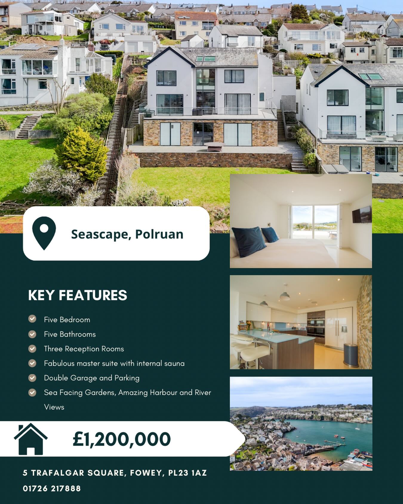📍Seascape, Polruan
🏠 £1,200,000
⭐ CHAIN FREE ⭐
A breathtaking contemporary coastal residence boasting panoramic harbour and river views, set within the picturesque village of Polruan, just across the water from Fowey. This stunning home offers five bedrooms and five bathrooms arranged over three floors, featuring an integral garage, ample parking, and gently sloping, river-facing gardens.
To enquire about this property, please call our Fowey Branch on 01726 217888 📞
#cornwallliving #cornishestateagents #propertiesforsale