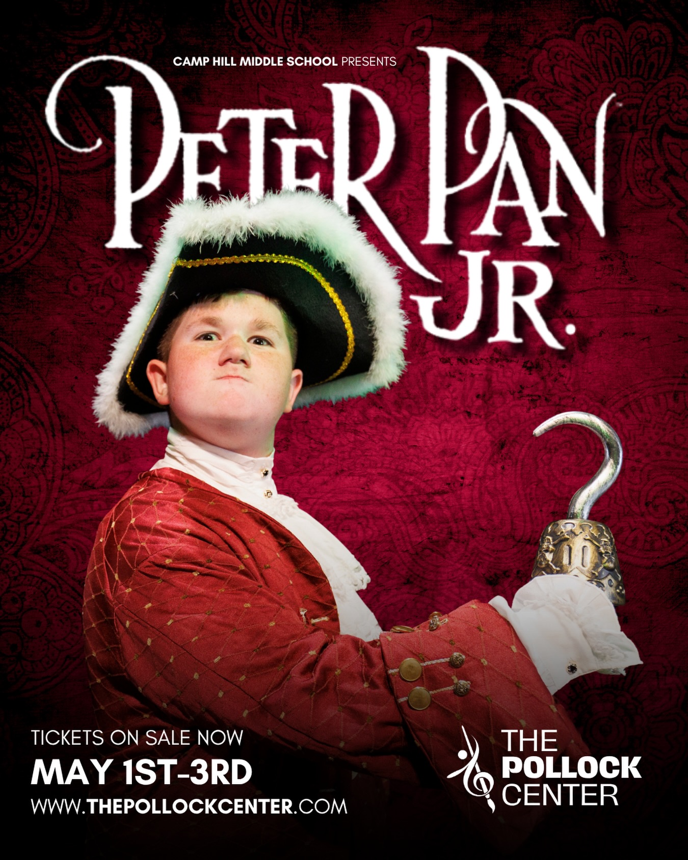We hope this poster HOOKS you to come and see PETER PAN next weekend! Tickets on sale NOW!