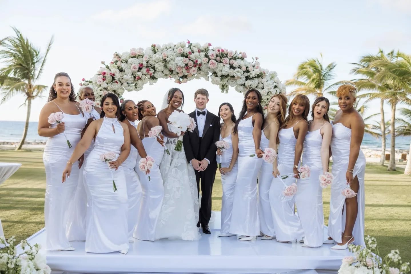 â11 dresses. 4 continents. 1 fabulous wedding.
âBringing Sedia and Danielâs wedding vision to life was an incredible journey in global coordination. With a bridal party travelling from the UK, Singapore, Japan, and LA, our long-distance design protocol was in full effect. Through personalised video consultations, we ensured every measurement was captured with precision, bridging the gap between continents.
âTo ensure a seamless finish on the weekend of the wedding, we transitioned into a mobile atelier on-site in Montego Bay. By bringing our own professional tailoring and steaming equipment, we were able to handle final, minor adjustments as the bridal party was together, ensuring the fit was right for every bridesmaid just in time for the ceremony.
âA vision this grand is a collaborative effort. Sedia did a fabulous job of curating a team of excellent vendorsâ true masters of their craft. It was an honour to work alongside professionals who prioritise logistics and execution at such a high level.
âSedia and Daniel, thank you for trusting House of Clay with your destination wedding. Watching the party come together, was the ultimate reward for hard work.
âCongratulations to you both! đđĽ
The Team:
Venue: @halfmoonjamaica
Videographer: @gamutcine
Photographer: @hamilton.weddings
DJ: @djcourtneyjm
MC: @bigjentertainment876
Wedding Planner: @weddingsbyshikima
Cake: @pieceofcakeja
Floral and DĂŠcor: @taifloraluxe
Hair: @simplybeautifuljamaica
Makeup: @rasicharyn
Bridesmaids dresses: @houseofclayja
Dress: @galialahav
Shoes: @jimmychoo
Invitations: @cartaliastudio
Rings: @cartier
Suits: @suitsupply