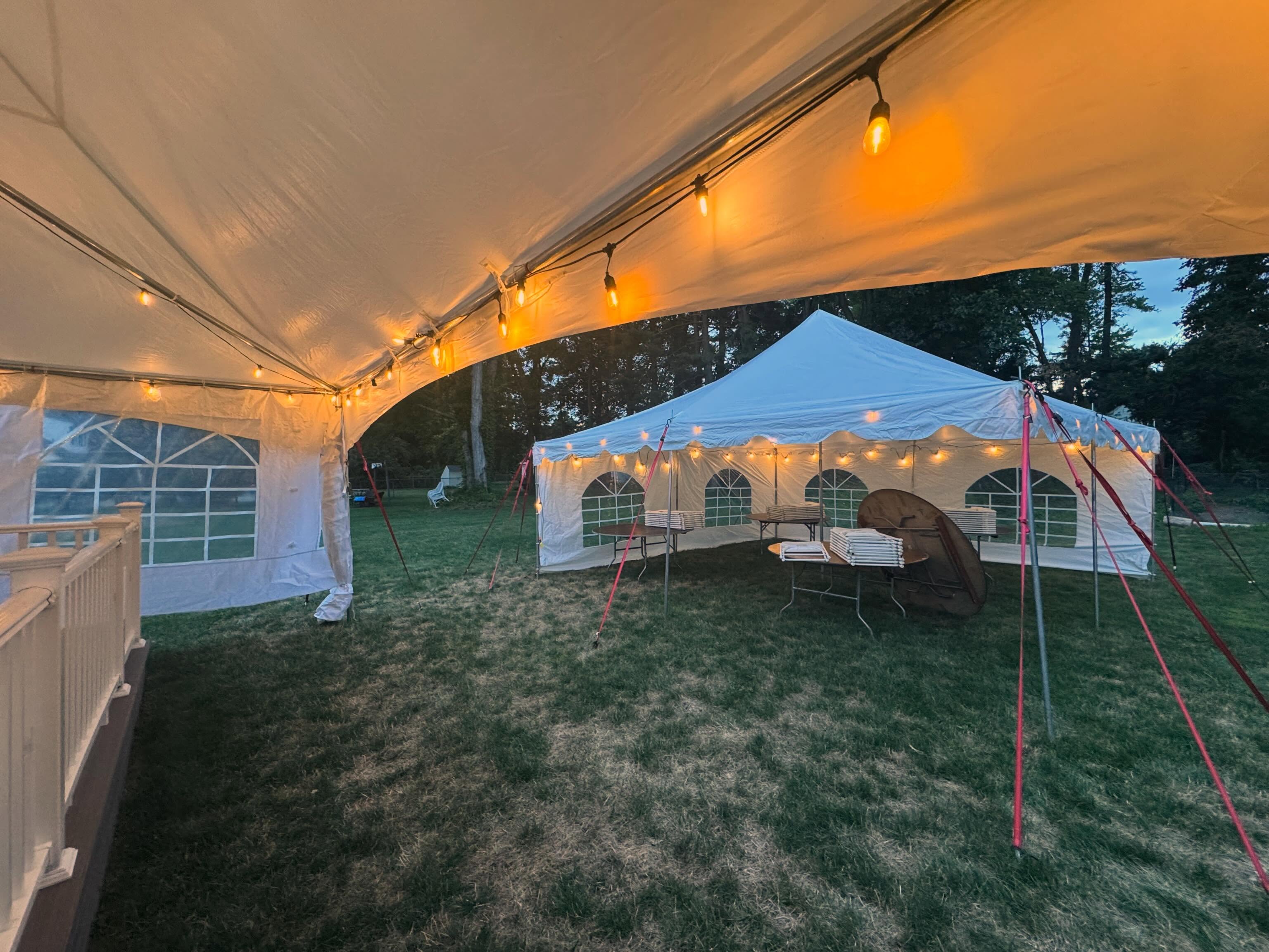 Look at this tent. It’s a bone-white sanctuary. Just a perfect, crisp square where nothing bad can ever happen.
Those sidewalls? They’re zipped up tight so the wind doesn’t even get a *chance* to look at your catering.
And the bistro lights... they’re glowing with the confidence of a host who has everything completely under control.
This is a professional-grade atmosphere for people who take their fun very, very seriously.
Go to **www.thepartyrentalplace.com**.
Get the tent.
Secure the vibe.
Be the person everyone looks at and says, “Wow, they really nailed the logistics on this one.”
#ThePartyRentalPlace #TentLife #BistroGlow #Logistics #BoneWhite SecureTheVibe