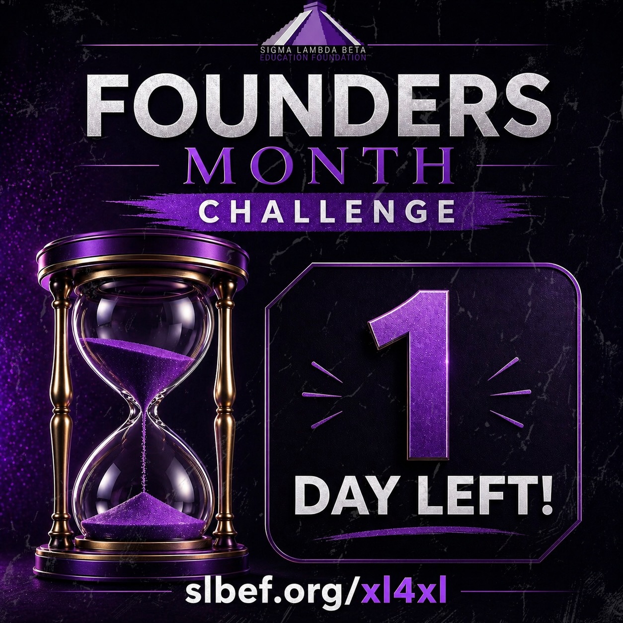 1 day left ⏳
Alumni brothers, 11 chapters are already represented at Betacon XL… is yours? 🗝️
Don’t let your chapter brothers get left behind. This is your chance to step up 🐎💜
Donate now at slbef.org/xl4xl
#SLBEF #FuelingTheLight #BetaConXL #SLB1986