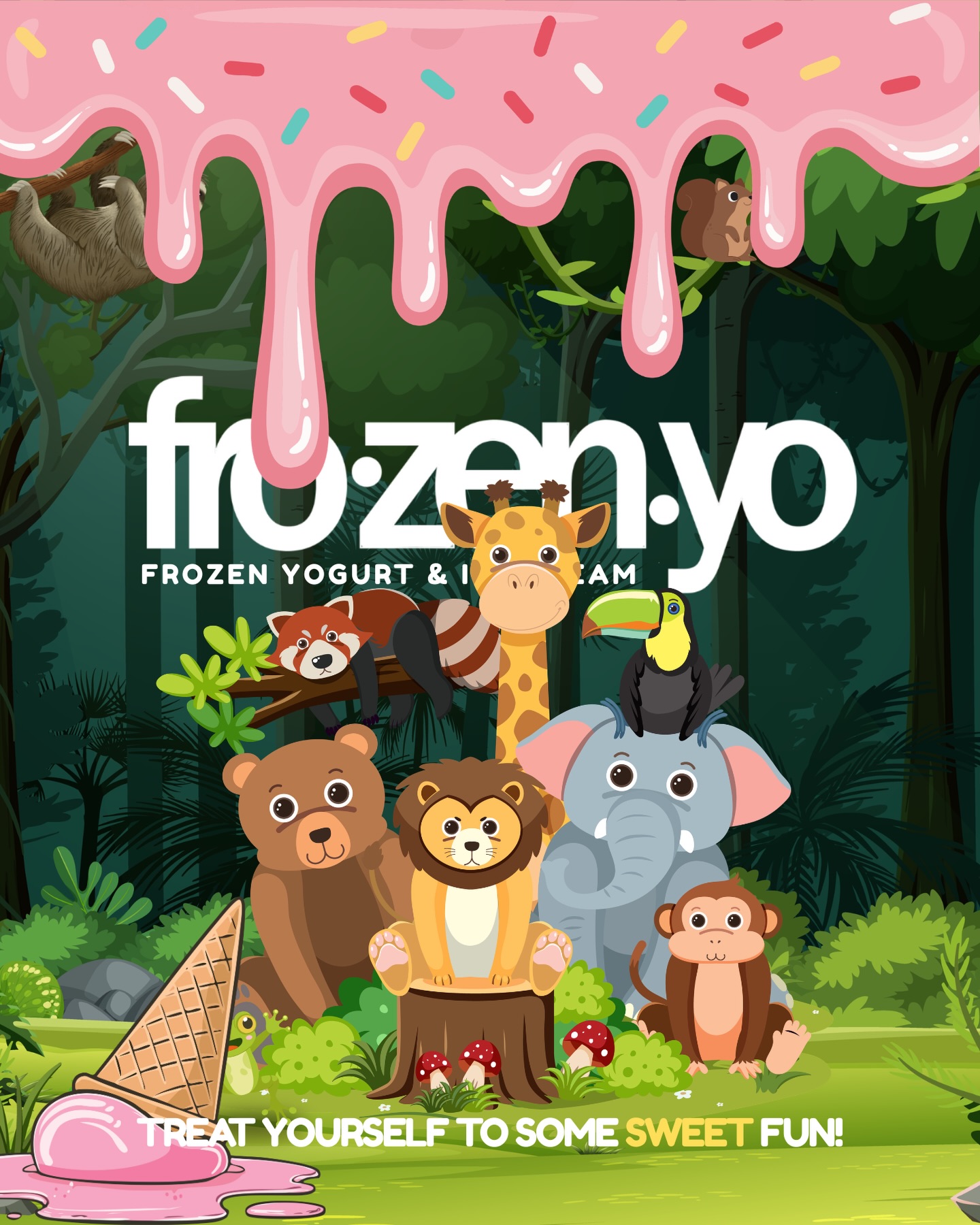 A zoo day isn’t complete without something sweet after.
From spotting lions and elephants to building your own FrozenYo masterpiece… this is the treat that brings it all together.
Stop by, cool off, and treat yourself to some sweet fun.
#FrozenYoDC #ZooDay #SweetFun #DMVDesserts #TreatYourself