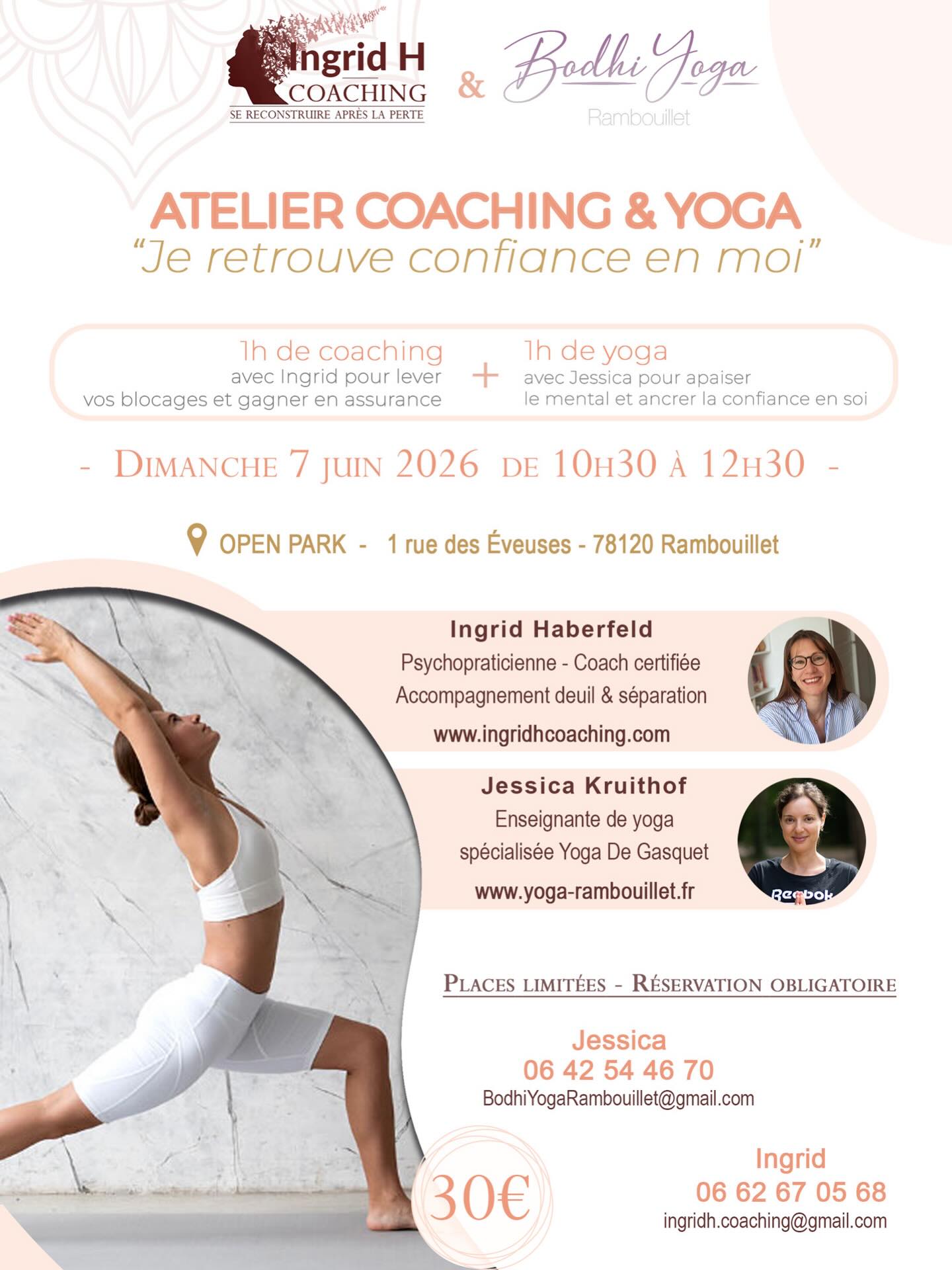 ✨Et si tu osais enfin prendre ta place ?
Le manque de confiance en soi peut s’exprimer partout : difficulté à dire non, peur du regard des autres, doute constant…
Avec Jessica Kruithof, professeure de yoga, nous avons créé un atelier mêlant coaching & yoga pour t’aider à :
✨ te reconnecter à ton corps
✨ apaiser ton mental
✨ et retrouver une confiance plus ancrée
📅 Dimanche 7 juin
📍 Open Park, 1 rue des Eveuses, 78120 Rambouillet
👥 Places limitées
Un moment doux et puissant pour toi.
💌 Écris-moi en message privé pour t’inscrire ou en savoir plus
#confianceensoi #bienetre #yoga #developpementpersonnel #atelierbienetre