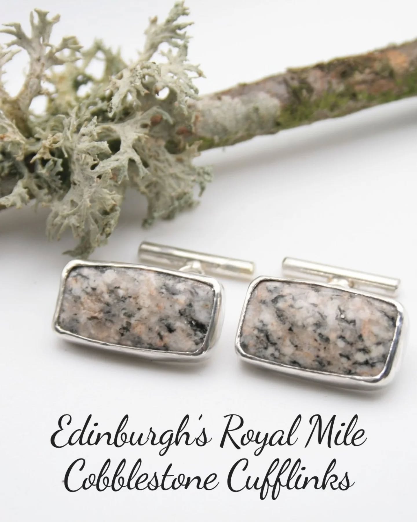 Are you looking for a graduation gift?Ā These cufflinks would make a perfect gift for someone graduating from a Scottish university.Ā They have been handmade in Scotland, hallmarked in Scotland and the stone is a piece of Edinburgh's Royal Mile cobblestones.Ā Wouldn't they be a wonderful reminder of someone's time spent studying in Scotland?
They will be delivered gift wrapped and all ready for graduation day.Ā If you have any questions about them please get in touch.