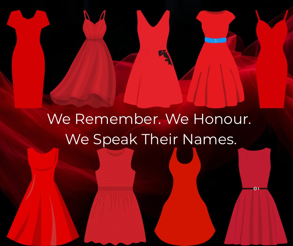May 5 is Red Dress Day.
A day to honour, remember and raise our voices for Missing and Murdered Indigenous Women, Girls and Two-Spirit People.
Their stories matter. Their lives matter. ❤️✊🏽
#nomorestolensisters #nomorestolenrelatives #MMIP #mmiwg2s #reddressday