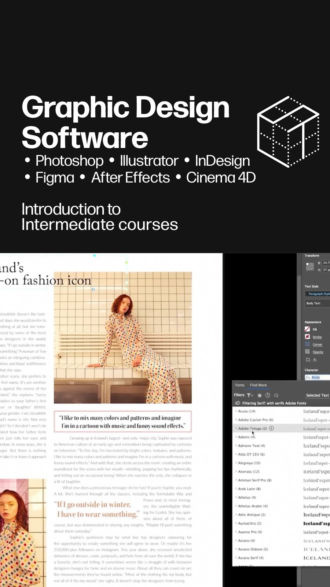 Build your Graphic Design software skills 💡
Graphic Design software brings creative ideas to life, from brand identities and digital illustrations to motion graphics, 3D designs, and interactive content.
We offer Introduction to Intermediate courses in Photoshop, Illustrator, InDesign, Figma, Blender, and Cinema 4D, helping you develop practical skills in industry-standard tools and creative workflows.
Whether you’re just starting out or looking to build on your existing knowledge, these courses are designed to support your progression.
Click the link in our bio and select “View All Courses” to see dates and availability.
Places are limited, so early booking is recommended.
#GraphicDesign #DesignSkills #Adobe