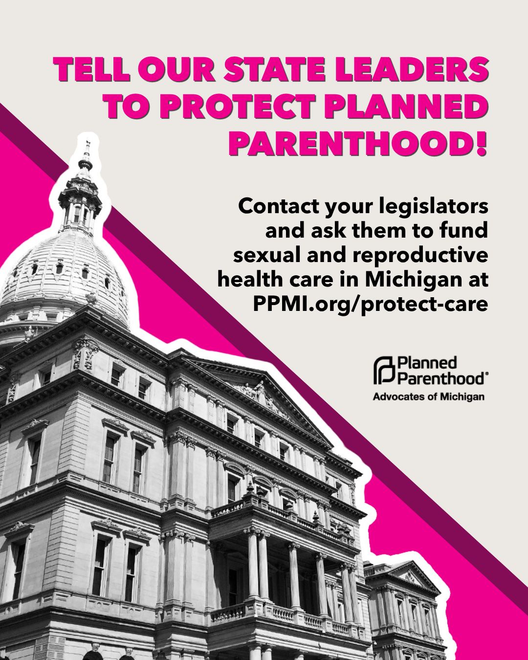 đš ACTION ALERT đą : Over the last year, the Trump administration has waged a relentless attack on Planned Parenthood, cutting hundreds of millions of dollars in federal funding for sexual and reproductive health care. Here in Michigan, we have done everything we can to continue serving everyone who relies on Planned Parenthood, but we canât continue this fight alone.
If state leaders donât act now to fix the problem Congress created, Planned Parenthood patients in Michigan will pay the price. Health centers will close, making it harder for people to get the care they need or forcing them to go without essential, life-saving care altogether.
Other states have already acted to stabilize funding for providers. Michigan can do the same. The only question is whether our leaders will act in time. Tap the link in our bio or visit PPMI.org/protect-care to send a message to your elected representatives asking them to take action, before it's too late.
#PureMichigan #MILeg #CallToAction