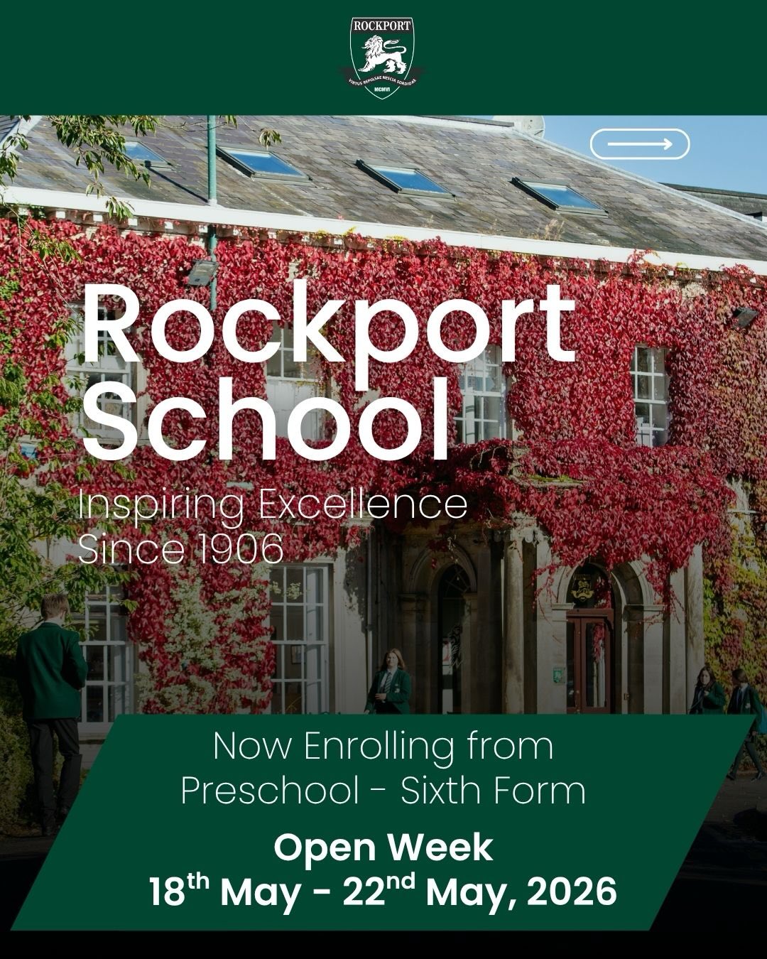 We warmly welcome anyone considering education options for their children from Preschool to Sixth Form to the Rockport Open Week - 18th - 22nd May.
If you would like a private tour of the school and a chat with our Headmaster, please email info@rockportschool.com or follow the link in our bio.
#ItAllBeginsAtRockport