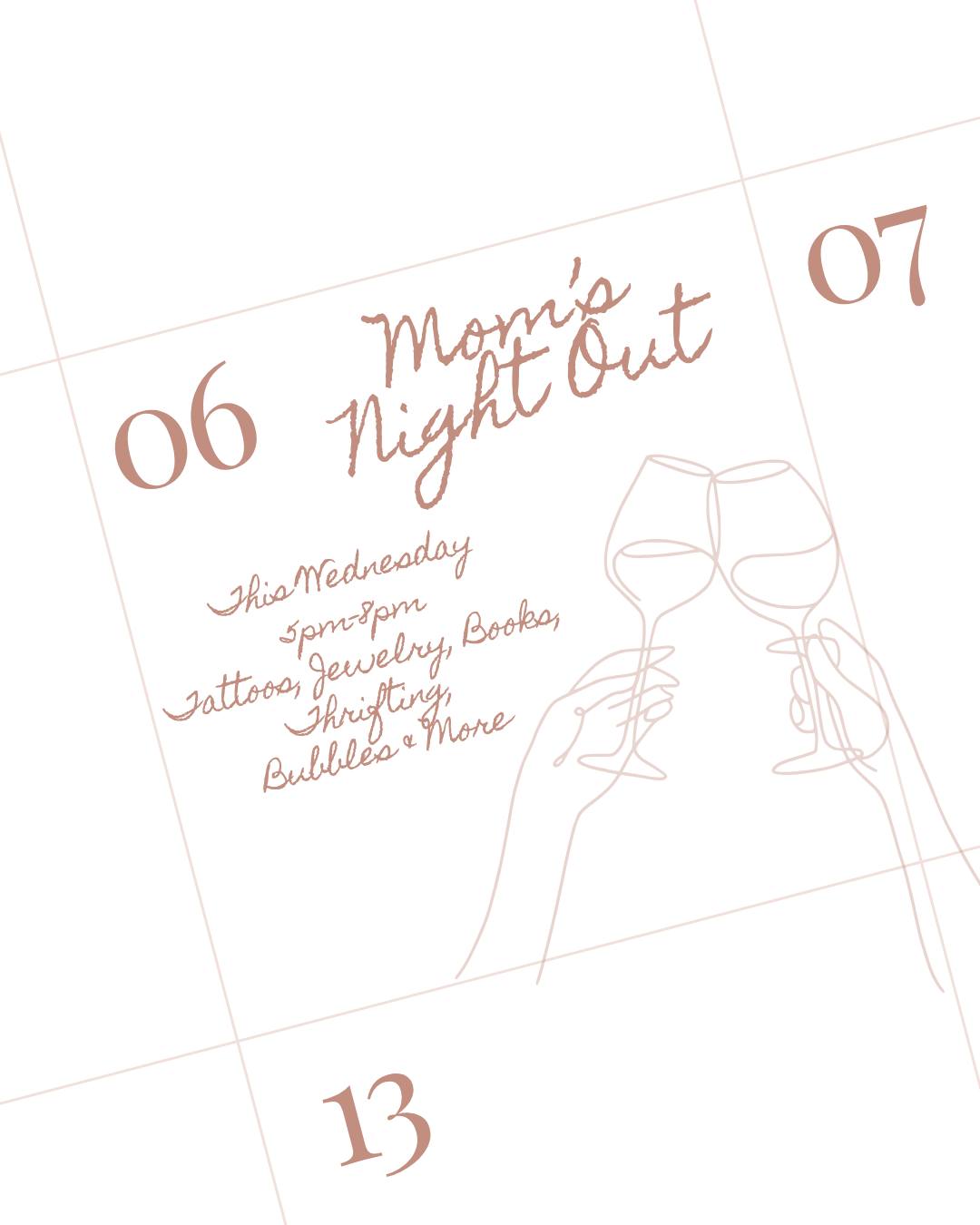 Reminder!!
This Wednesday the 6th is Mom’s Night Out and we can’t wait to celebrate with you. Come enjoy bubbles, treats, great vendors, and a fun night of connection and a little treat yo’ self. Grab your girls and join us, RSVP at the link in our bio.
Our amazing vendors:
@clay.craft.color @cmprenatalmassage @vixenvintagexo @whim_mi @pagesandpeoniesstore @lakunalinksjewelry @ashandelmquiltery @clovetatooco @lovedovepatchwork @tallowhome.co @hopeco.resale @studio.nudi
See you there!
#risewellness #momsnightout #mothersday #grandrapids