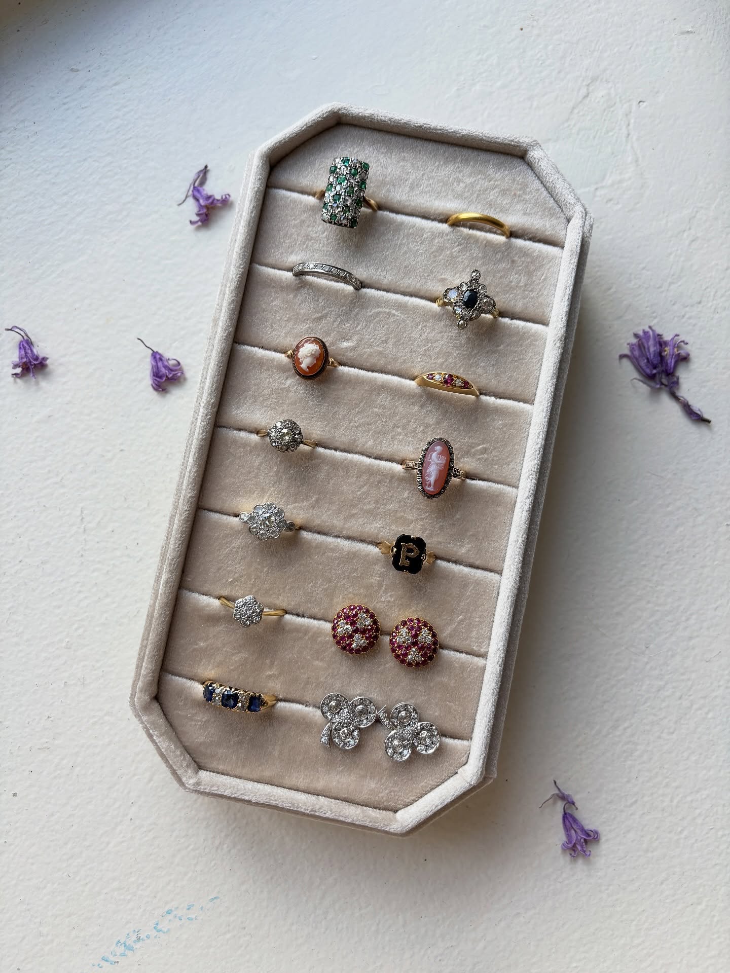A little celebration of everything we love collecting.
From old mine cut diamonds to carved carnelian, inky onyx to bright sapphires, each piece carries its own history and hand. Sourced carefully, and ready for its next chapter.
To mark our birthday, everything on the website is 10% off with code BIRTHDAY. Ends tomorrow.
#antiquejewellery #vintagerings #estatejewelry #antiquediamonds #terroustudio