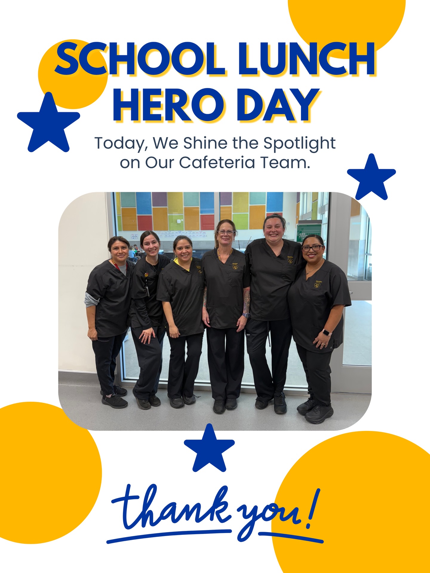 Thank you bunches for our lunches! Happy School Lunch Hero Day! 🍎🥪
Today (and everyday) we celebrate the amazing @wsestiger cafeteria staff who keep our students fueled, smiling, and ready to learn each day! 👏