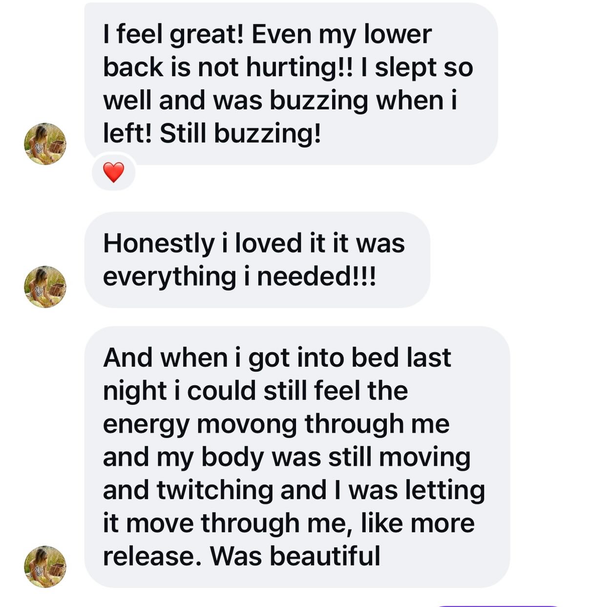 More wonderful client feedback, shared with permission. 💫🤍
#spinalenergetics
#spinalenergeticspractitioner
#somatichealing