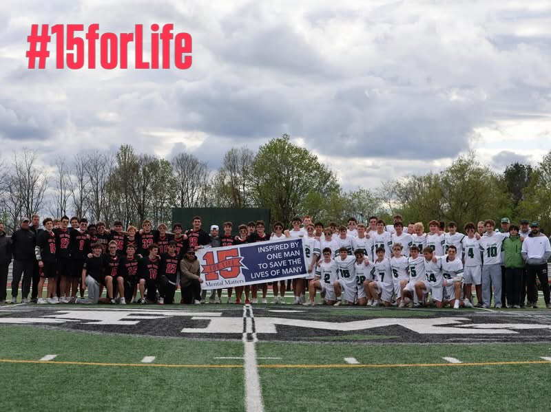 It was a special night for the JD and FM Boys lacrosse teams last night to come together to bring awareness towards mental health. Thank you @15forlife_foundation for speaking to our players and how to help more people understand topics surrounding mental health. π π β₯οΈ