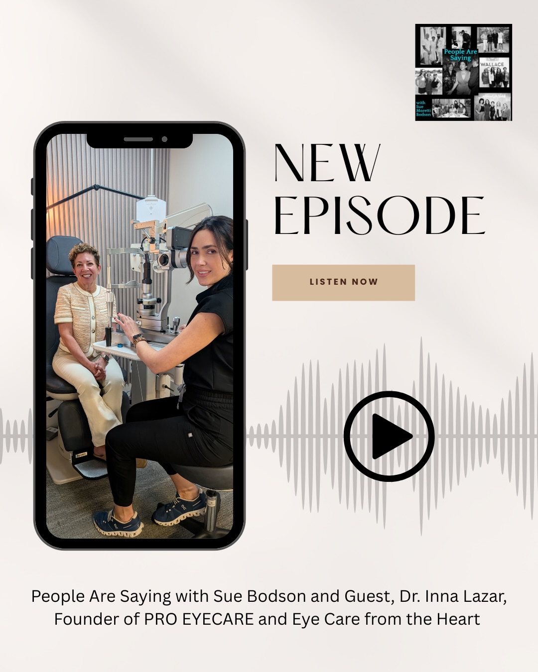 When one idea comes into focus, lives change. 👓🕶️😎
On this episode of People Are Saying, I sit down with @dr.innalazar, award-winning optometrist, founder of Eye Care from the Heart and owner of @proeyecarect to talk pediatric vision, access, and the moments that quite literally change how children see the world.
“What started as a small initiative has grown into a true community movement.”
From screen time to myopia to the power of simply seeing clearly - this one will stay with you.
🎧 Seeing Clearly: How One Idea Is Changing Live now streaming on People Are Saying
Link in bio.
#PeopleAreSayingPodcast #PodcastDrop #SeeingClearly #EyeCareFromTheHeart #ProEyeCare