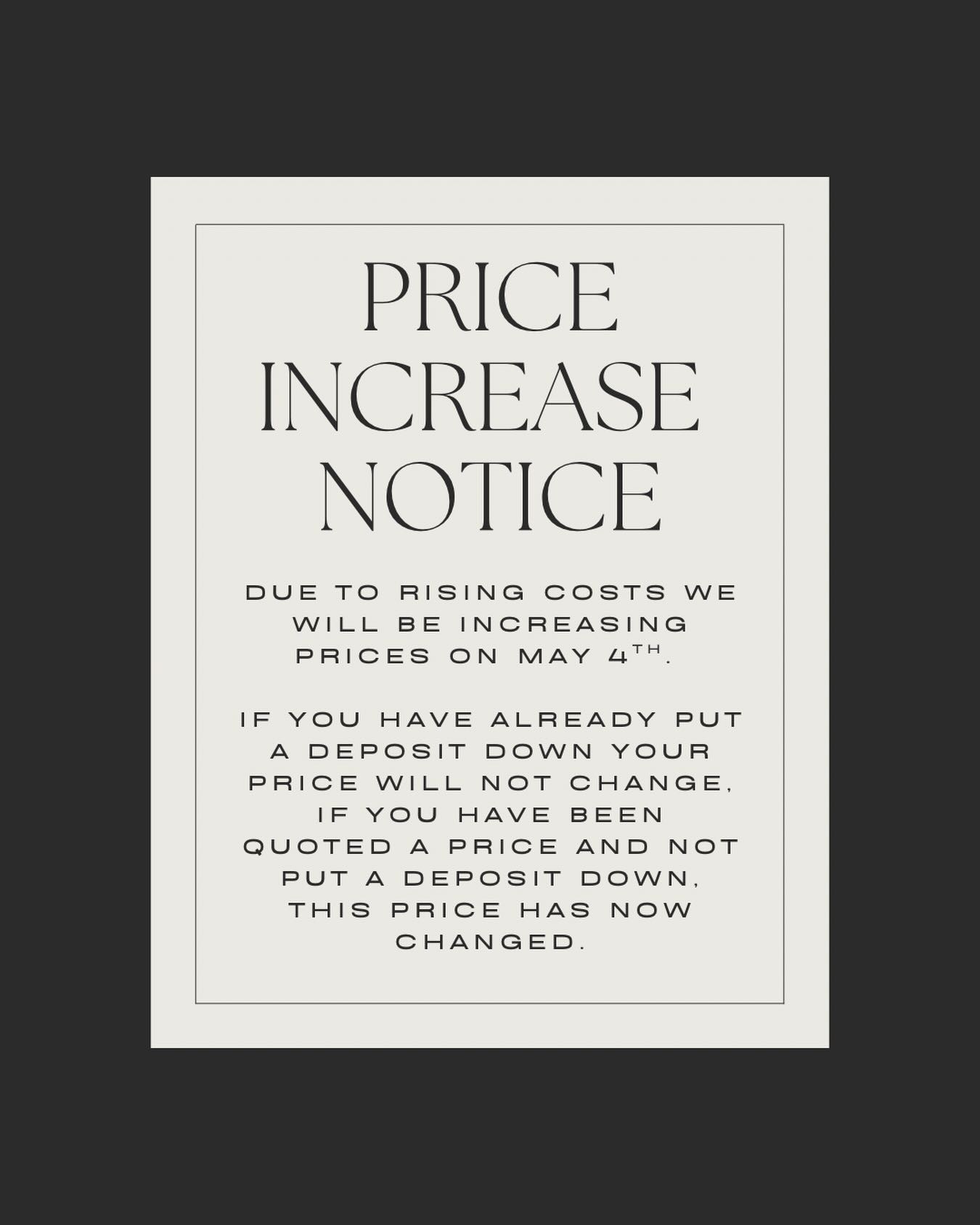 We hate to have to do this but with rising costs unfortunately we have to. Not to worry we will still be one of the most affordable for larger style dresses, confirmation dresses and communion 💕
#priceincrease #smallbusiness #glowinggirlies #dressmaker