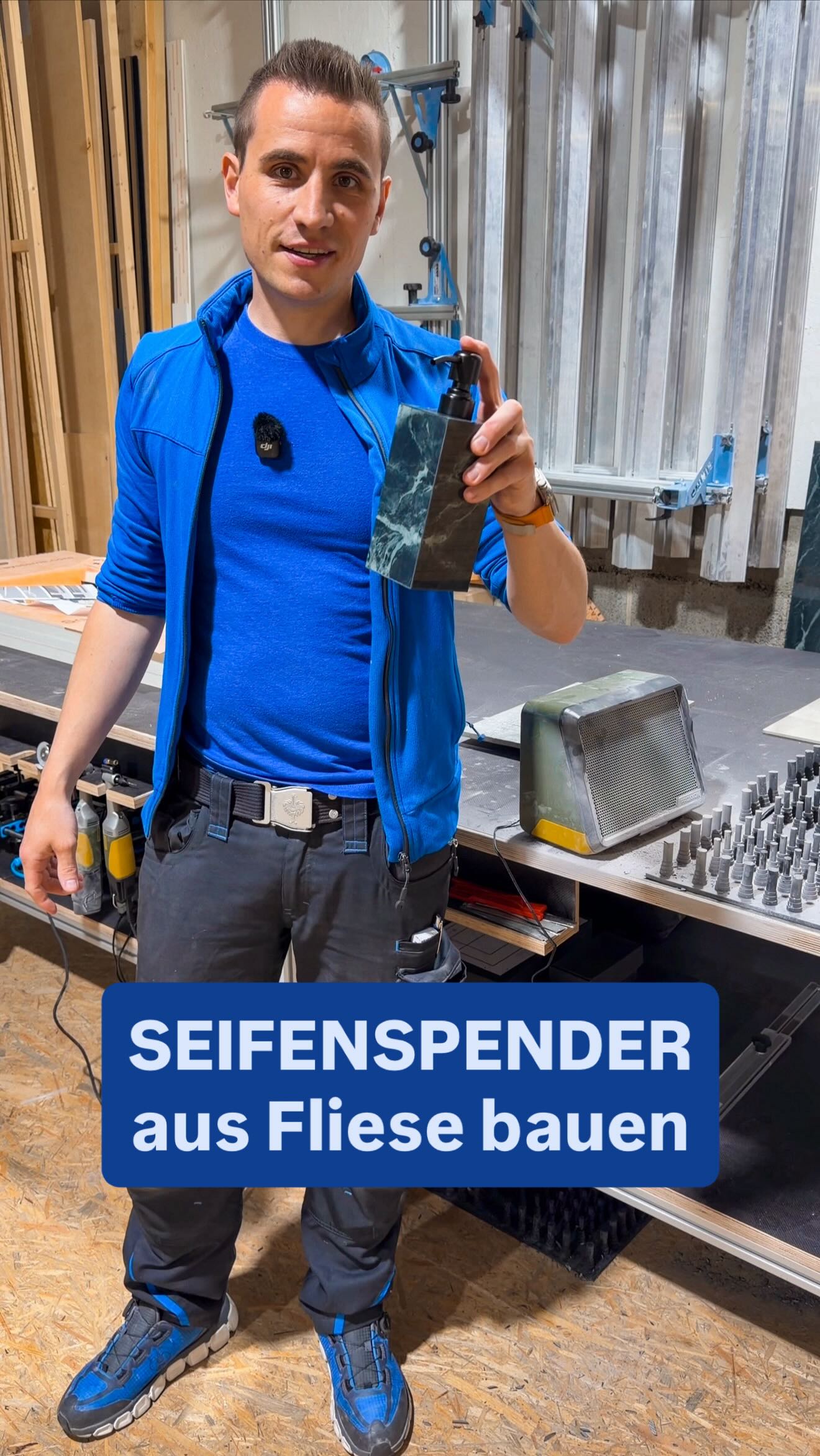 Seifenspender aus Fliese bauen
Alles was ihr in dem Video gesehen habt, könnt ihr bei @karldahm online bestellen!
Mit dem Code Johannes2025 gibt’s ein paar Prozente 😉