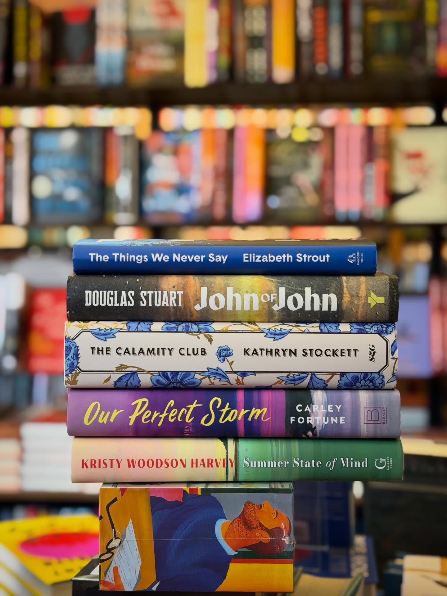 It’s a big day for books! MAY we recommend your next great read?
📚 The Things We Never Say by @lizstroutauthor
📚 John of John by Douglas Stuart
📚 The Calamity Club by @kathrynstockettauthor
📚 Our Perfect Storm by @carleyfortune
📚 Summer State of Mind by @kristywharvey
What are you excited to read this month ?
