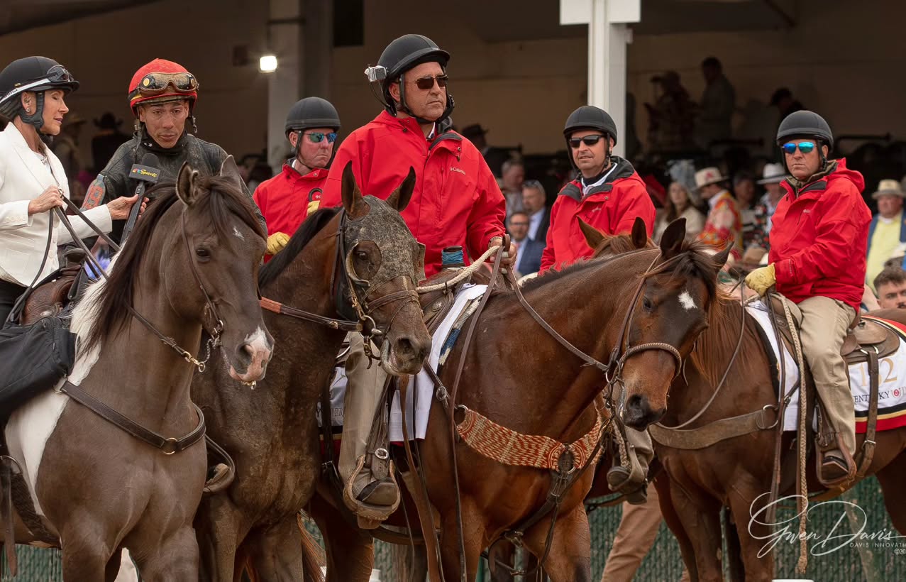 🚨The real guardians of the track: the outriders at Churchill Downs. Calm in chaos, protecting horse & human —Derby weekend and every single day. They deserve far more credit than they get. Greg, Lee, Shane and Chad - thanks for all you do! 🙏