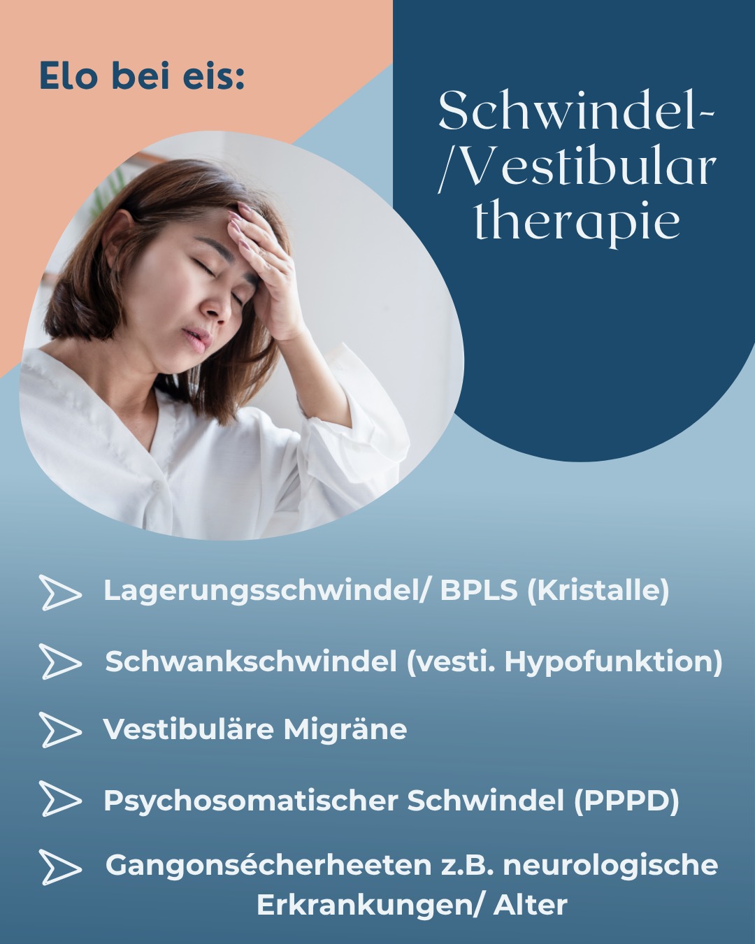 🌀 Nei bei eis: Schwindeltherapie 💙
No erfollegräichem Ofschloss vun eiser Fortbildung, sin eis 3 Kiné'en elo spezialiséiert op Schwindel- a vestibulär Therapie.
✨Mir hunn eis bewosst zu dräi dofir entscheet, fir Iech bei Schwindelsymptomer ouni laang Waardezäit kënnen ze hëllefen.
📞 Mellt Iech gär fir méi Informatiounen oder en Rendez-vous.
🌀 Nouveau: Thérapie des vertiges
💙Suite à la formation réussie de nos 3 kinésithérapeutes, nous proposons désormais une prise en charge spécialisée des vertiges et troubles vestibulaires.
✨Nous avons fait le choix de nous spécialiser tous afin de pouvoir vous aider sans délai en cas de symptômes de vertige.
⏱️Nous traitons entre autres :
• Vertige positionnel (VPPB)
• Vertige oscillatoire lié à une hypofonction vestibulaire
• Troubles de l’équilibre / instabilité à la marche
• Migraine vestibulaire
• Vertige fonctionnel (PPPD)
📞 Contactez-nous pour plus d’informations ou pour prendre rendez-vous.
