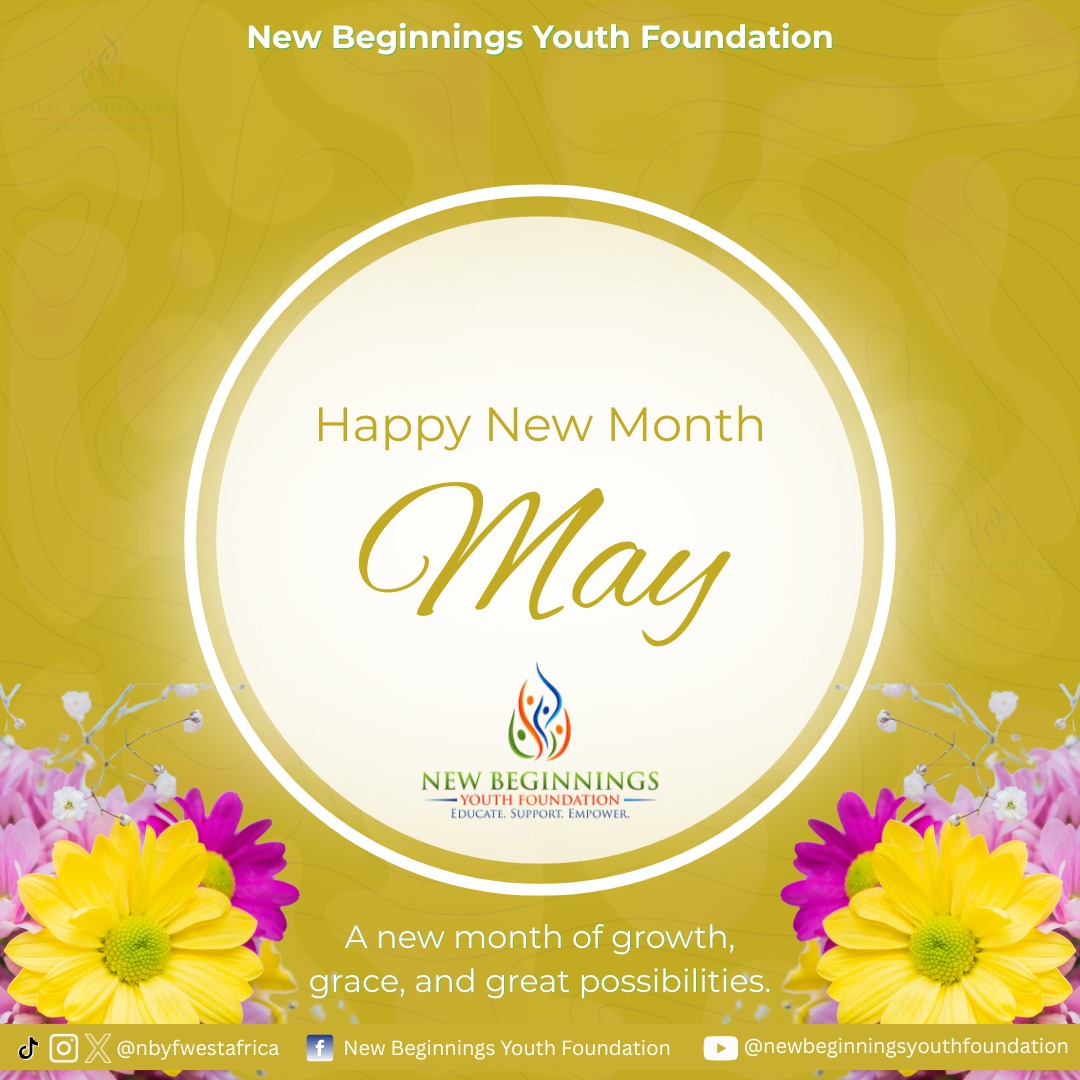Step into May with renewed strength, fresh hope, and bigger goals.
This month, we grow, we thrive, and we win!
#HappyNewMonth #WelcomeMay #NewMonthVibes #FreshStart #GrowthMindset #MayGoals #StayInspired