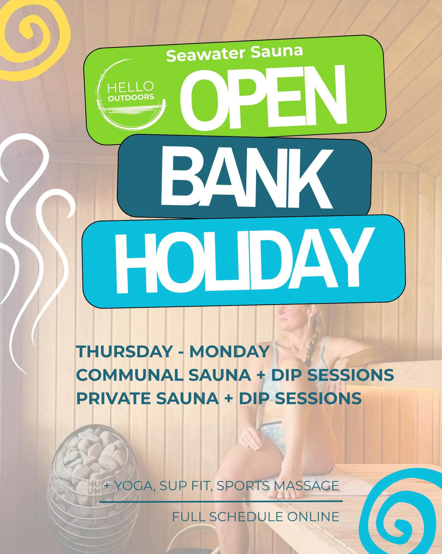 This May Bank Holiday, reset by the sea in Lymington 🔥💦💚
Step into the heat at Hello Outdoors Seawater Sauna and experience the ultimate coastal ritual at the iconic Seawater Baths. Alternate between soothing sauna sessions and invigorating cold dips for a refresh like no other.
✨ Open all weekend
✨ Communal & private sessions available
✨ Add Yoga, Swim, SUP Fit, Sports Massage
Whether you’re chasing relaxation or a revitalising boost, this is your sign to slow down, breathe deep, and soak it all in.
👉 Book your session via the link in bio
#lymington #newforest #seawatersauna #bankholidayweekend☀️ #contrasttherapy
