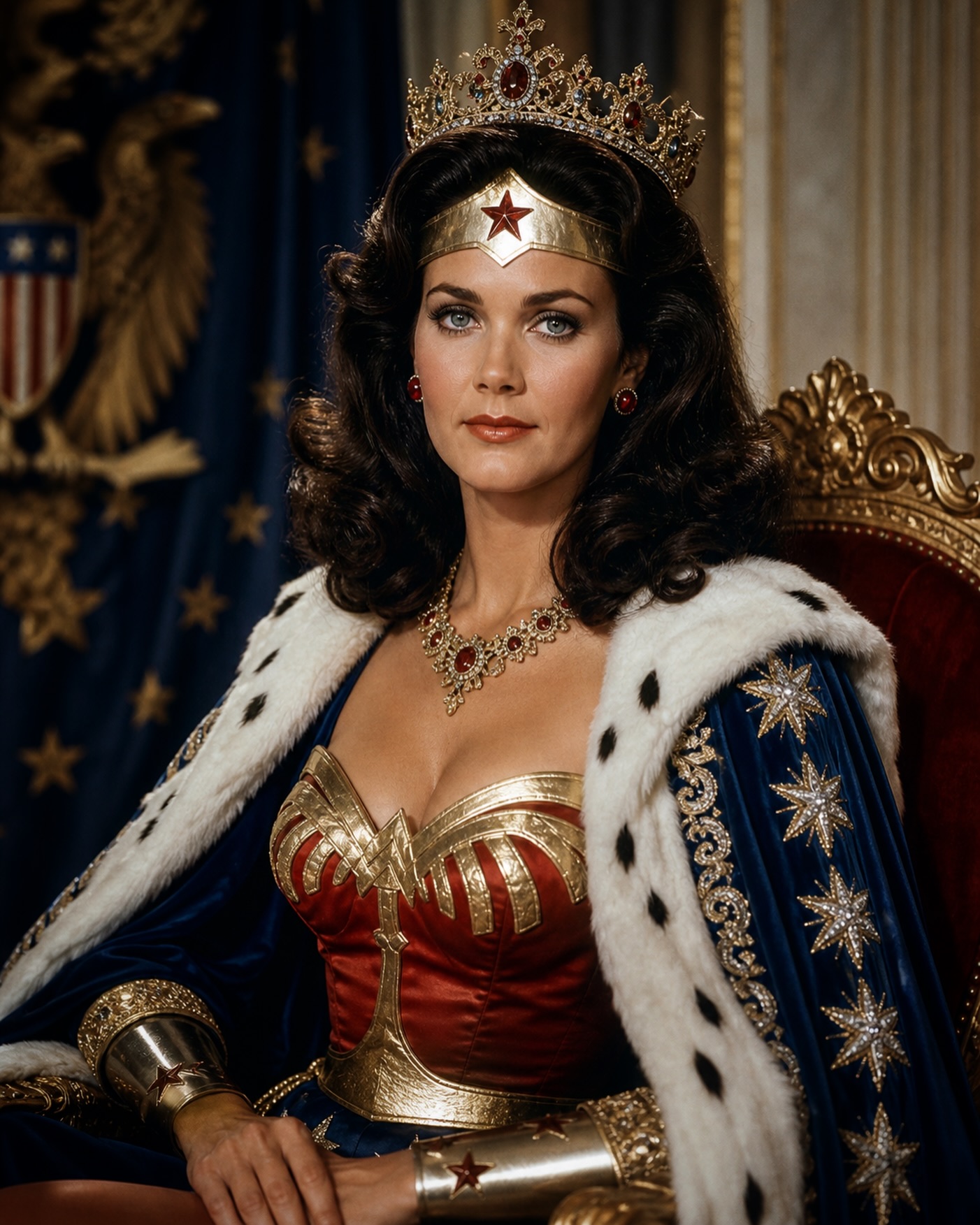 âď¸ A regal reinterpretation of an icon.
This Queen Portrait of â¤ď¸ Lynda Carter reimagines her timeless strength and elegance through a classical lens.
Inspired by portraiture, CBird CREATIVE transforms modern cultural icons into enduring works of visual storytelling.
Carterâs portrayal of Wonder Woman from 1975â1979 didnât just define a characterâit shaped generations of strength, grace, and empowerment. This piece pays tribute to that legacy, blending mythology, femininity, and power into a royal composition.
Fact: Lynda Carter was crowned Miss World USA in 1972 before becoming the most recognized live-action Wonder Woman of the 20th century. â¤ď¸
Explore more at CBirdCREATIVE.com
#CBirdCreative #WonderWoman #LyndaCarter #PortraitArt #QueenPortrait
