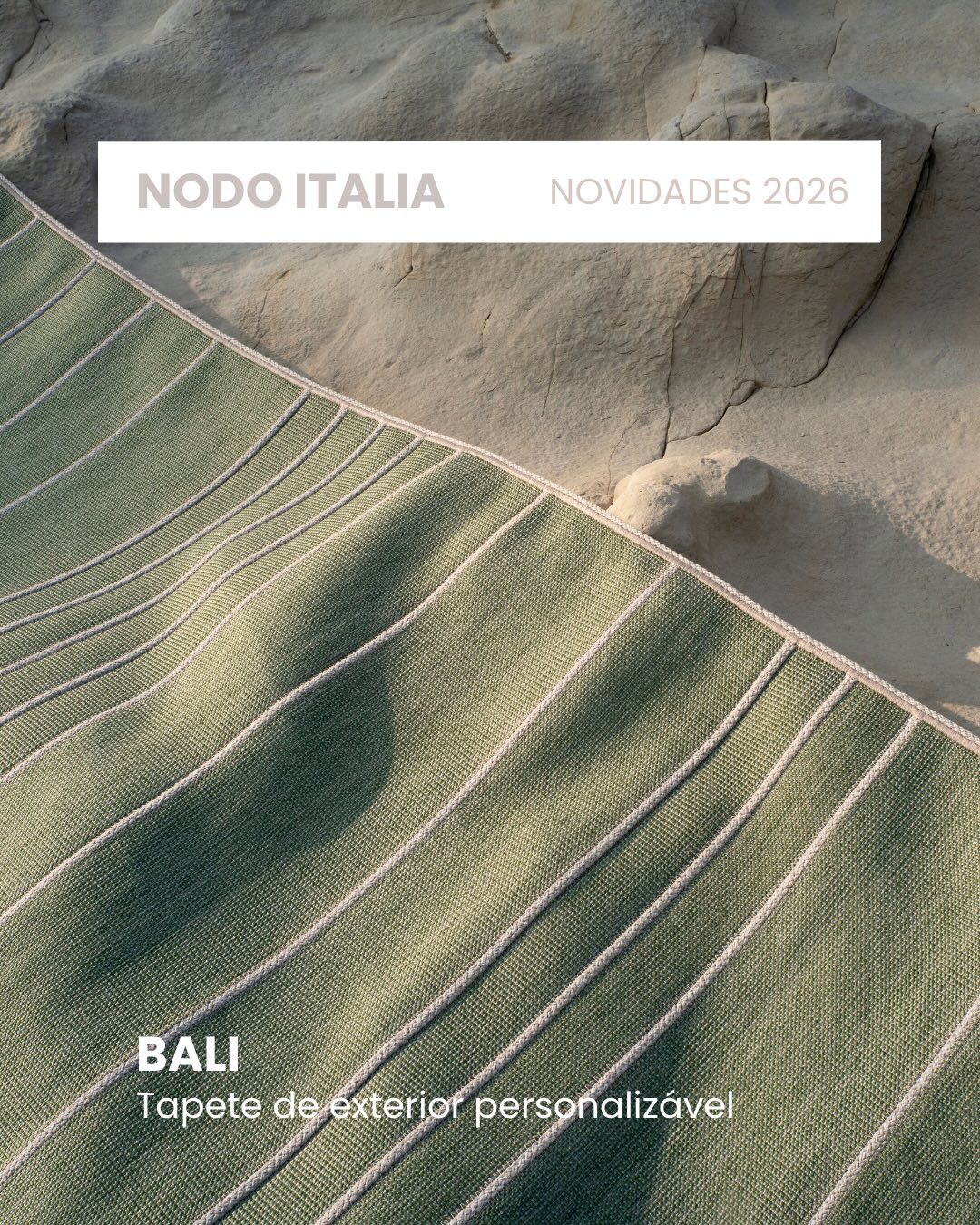 Conheça as novidades da @nodo_italia apresentadas na última edição da @isaloniofficial: tapetes personalizáveis; individuais de mesa; cadeirão e novos acabamentos cerâmicos. A Nodo Italia reforça assim o seu catálogo de mobiliário de exterior com uma aposta nos tapetes, que além de serem customizaveis em tamanho, são também em cor e padrão. A imaginação é o limite!
ENG
Discover the lastest from @nodo_italia straight from Salone del Mobile.Milano. We are redefining outdoor living with a bold focus on bespoke design. Our new collection features fully customizable rugs - where you choose the size, color and pattern - alongside an elegant new Armchair, stylish placemats, and cutting-edge ceramic finishes. At Nodo Itália, your imagination is the only limit. Transform your outdoor space into a personal masterpiece.
#nodoitalia #outdoorfurniture #interiordesign