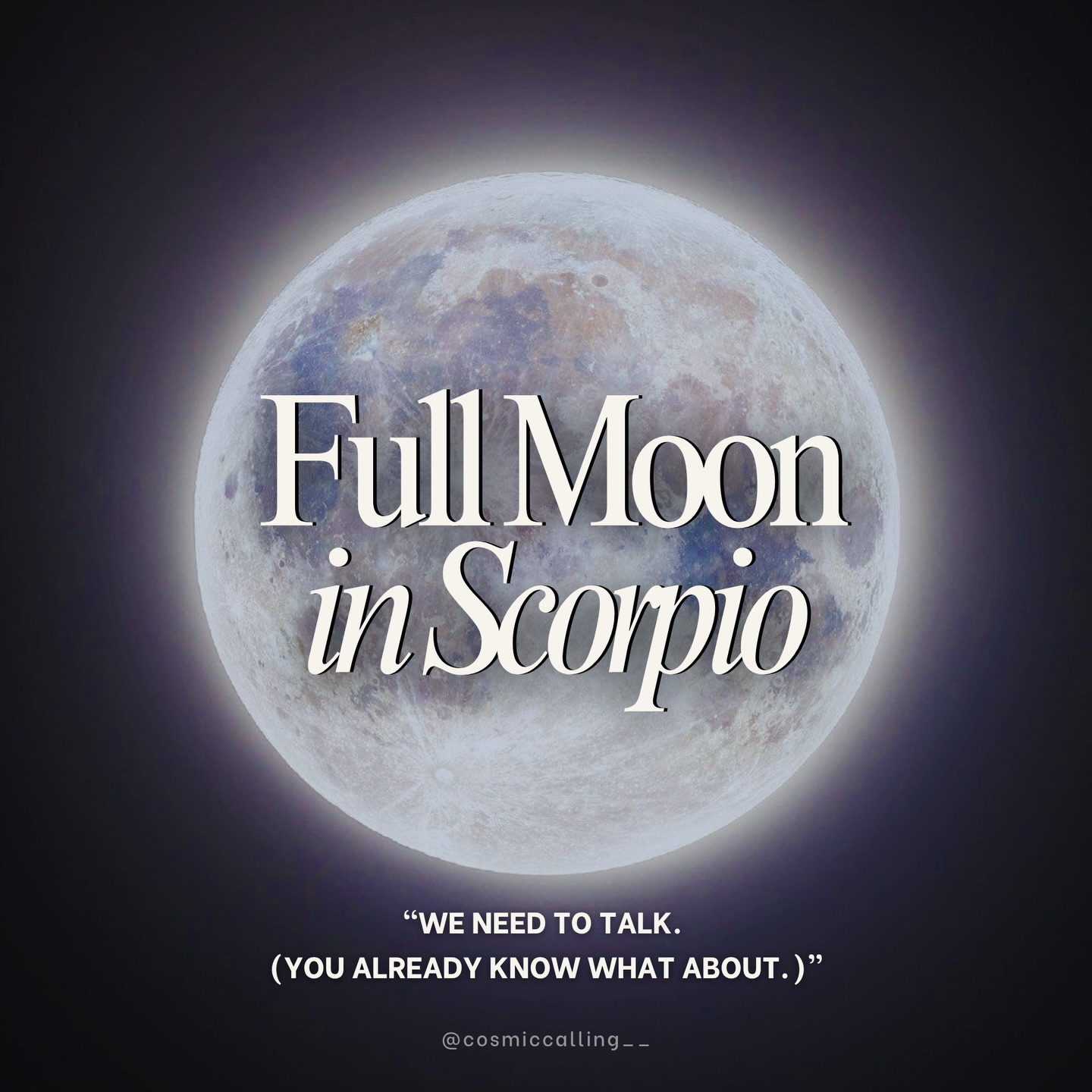 Full Moon in Scorpio · May 1st ✦ The lights just came on.
Whatever has been circling beneath the surface since November, it’s here now. Impossible to look away from.
And we don’t get one full moon this month. We get two.
Swipe for your rising sign forecast.
#fullmooninscorpio #scorpiofullmoon #fullmoon #scorpio #may2026