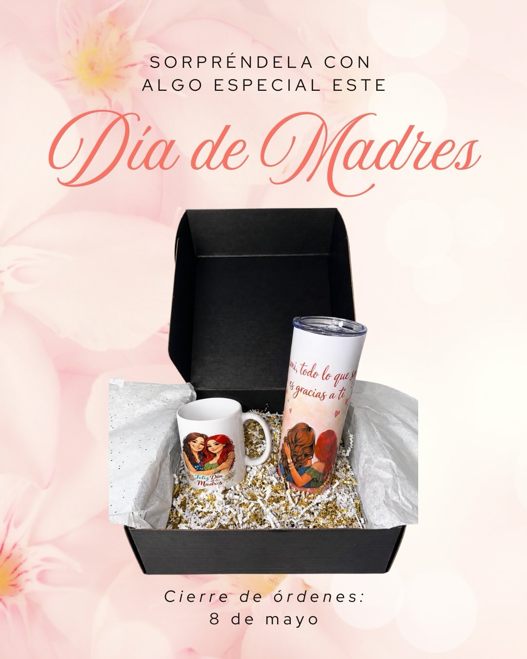 Mamá merece algo tan especial como ella 💐
Este Día de las Madres tenemos nuestra 💕Cajita para Mamá💕 personalizada que incluye:
✨ Taza personalizada
✨ Tumbler personalizado
✨ Empaque listo para regalar
Un detalle único para decirle cuánto la amas 💖
Disponible por tiempo limitado – $35
Ordena el tuyo hoy por DM o en nuestra página.
Cierre de órdenes: viernes, 8 de mayo