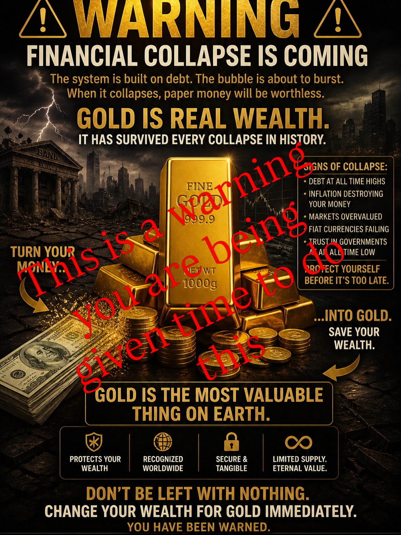 A PRIVATE NOTICE — Circulated Quietly
Those who have preserved wealth across generations understand one principle:
Systems change.
Paper fades.
Value migrates.
In periods of financial strain, capital does not disappear—
it simply moves… into what endures.
Gold has never required trust in governments, institutions, or policy.
It stands outside the cycle.
This is not alarm.
This is timing.
Positions are adjusted before the crowd becomes aware.
Protection is secured long before it is needed.
Those who recognise the pattern will act accordingly.
Those who don’t… well you've been warned ⚠️
#WealthPreservation
#LegacyAssets
#OldMoneyMindset
#QuietWealth
#GenerationalWealth
HardAssetsOnly
StoreOfValue
FinancialCycles
SilentMoves
CapitalProtection
PreciousMetals
GoldStandardThinking
LongTermPositioning
DiscreetWealth
WealthStrategy
TimelessValue
AssetAllocation
PrivateWealth
EconomicCycles
EnduringValue