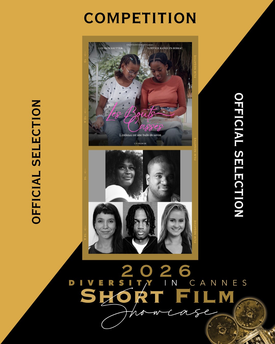Nous avons le plaisir de vous annoncer que Les bouts cassés, l'un des courts-métrages de nos étudiants a été sélectionné pour l'édition 2026 de Diversity in Cannes diversencannes . Le festival aura lieu du 15 au 20 mai 2026 au @jwmarriottcannes
« Les bouts cassés » est un drame de 18 minutes écrit par Kévin FRAIR frairkevin , réalisé et monté par Jade ANDRIVON @wisthr33 , Laura CUVILLIER @laucvl_ , Clémentine DAMICO @klem_________ , Régis MARTON @sik.ray et Samuel ROUSSAS @44vexy , musique originale de Jérémie PONSAR @jeremiepsr
📖 Synopsis : Élisa, collégienne excentrique et victime de harcèlement, découvre que sa seule amie, Jessie, prévoit de fuguer avec un adulte. Prête à tout pour la sauver, elle plonge dans une réalité qu’elle ignorait, la confrontant à un dilemme qui changera sa vie à jamais…
Les acteurs :
Patrice Turlet : @patriceturlet
Meryl Rakoto : @__meryl_
Peggy William : @peg_g_william
Cindy Richard : @cindy.richard.comedienne
Équipe technique :
Teddy Albert : @teddy.albert.dp
Merci au responsable de la session Réalisation-Postproduction : @brystone
Merci aux partenaires #france2030
@le_cnc @caissedesdepots @zayanfim
@flightcase.fwi @soguava_guadeloupe @karibbeanhive