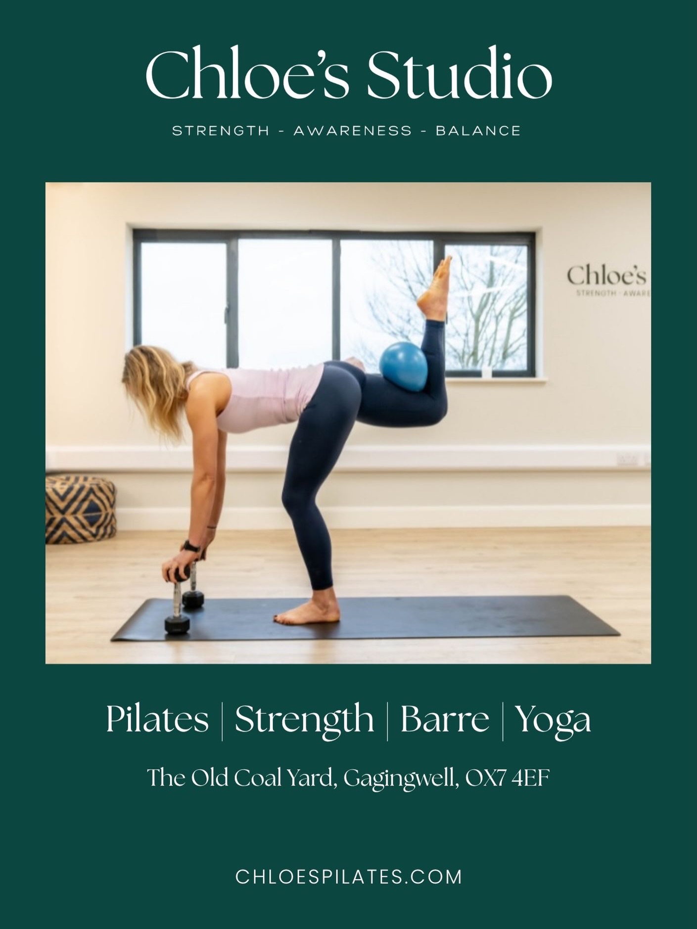 Chloe’s Studio 💚
A Pilates & fitness Studio in the Cotswolds offering
Pilates, strength, barre & yoga classes throughout the week.
Our spring timetable is now live — designed to help you feel stronger, more energised and more connected to your body.
Only the best of the best teachers ✨ @alexandrapilates @tass_herrera @bebefitnesscoach @nicole_croft @lauren.whitrow @transcendwithlaura @pete.sidgwick
📍 Gagingwell, Cotswolds
Book via the link or scan the QR code
#chloesstudio #cotswoldswellness #pilatesstudio