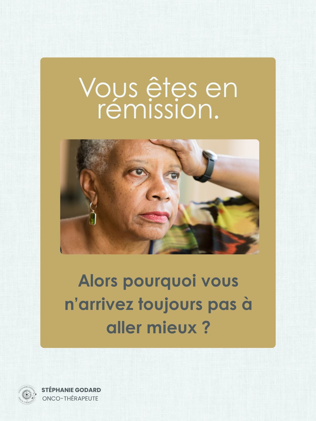 Vous êtes en rémission. Et pourtant… vous ne vous sentez pas mieux.
Pas vraiment.
Pas comme “on vous avait dit”.
On parle beaucoup de la maladie, mais très peu de ce qui se passe après.
👉 L’après-cancer, ce moment où :
❗️le cadre médical disparaît ;
❗️l’entourage pense que “c’est derrière vous” ;
❗️et où, intérieurement… tout devient flou.
Alors vous vous posez des questions :
🤔“Pourquoi je n’avance pas ?”
🤔“Pourquoi je n’arrive pas à aller mieux ?”
🤔“Qu’est-ce qui ne va pas chez moi ?”
Et si la question était mal posée ?
👉🏻 Et si ce que vous vivez faisait partie d’un mécanisme normal en après-cancer ?
Votre psychisme n’est pas en train de vous freiner.
✅ Il est peut-être en train de vous protéger.
Parce que “aller mieux”, ce n’est pas juste aller mieux.
C’est :
🔸sortir d’un cadre structurant ;
🔸perdre certains repères ;
🔸redevenir acteur ;
🔸faire face à l’incertitude ;
✅Et ça… ça peut être profondément insécurisant.
Dans le carrousel, je vous propose une clé simple :
👉🏻 une question à vous poser pour comprendre ce que vous n’êtes peut-être pas encore prêt à lâcher.
(Un micro-outil accessible, sans pression, juste pour mettre de la conscience.)
💬Est-ce que vous vous reconnaissez dans ce décalage après les traitements ?
Ou peut-être dans cette sensation de ne pas “aller mieux” alors que tout le monde s’y attend ?
Je vous lis 💜
#remission #aprescancer #mecanismededefense #protection #postcancer