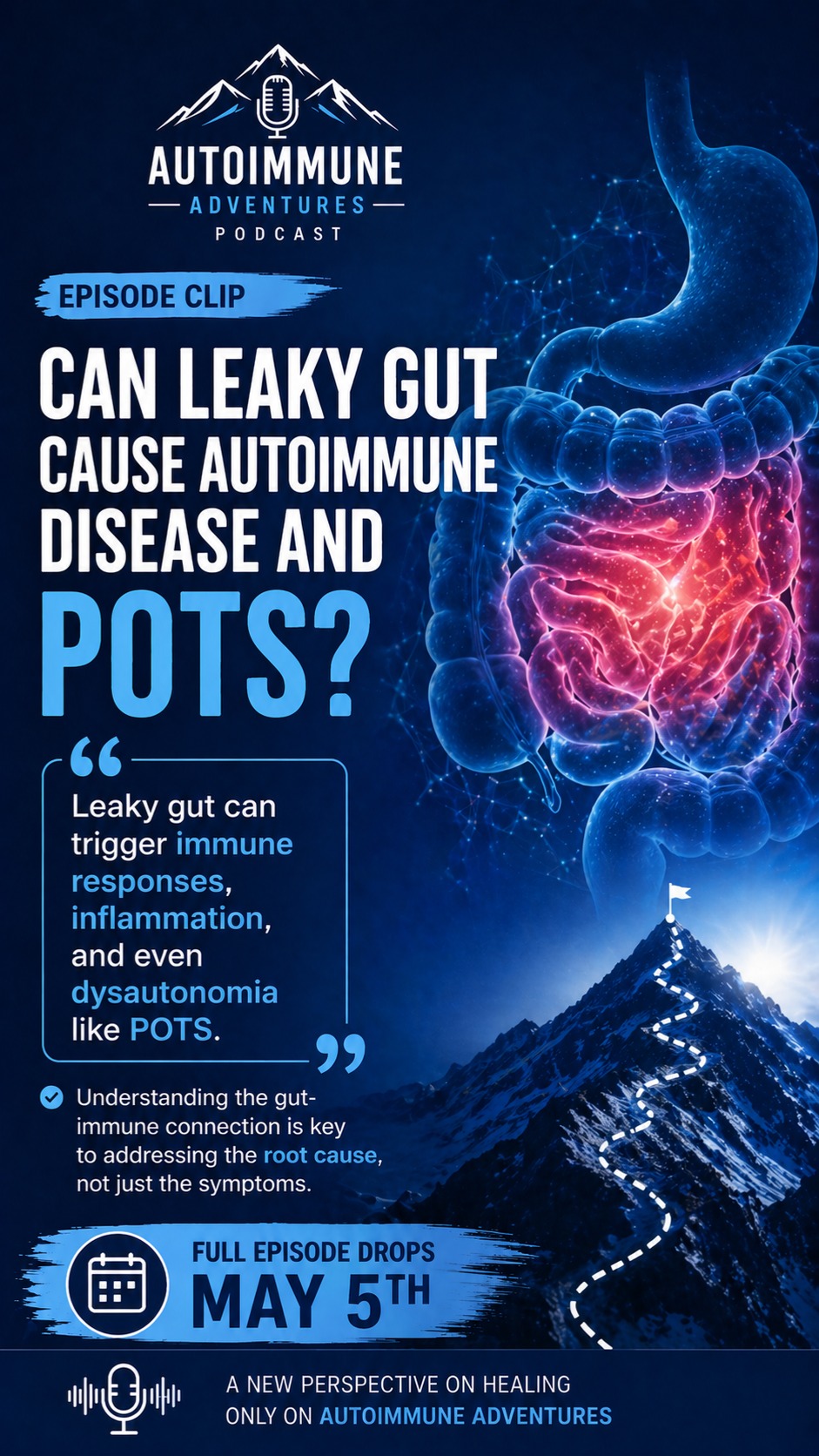 Can leaky gut cause autoimmune disease and POTS?
Dr. Jess explains how gut health impacts the immune system, chronic inflammation, and dysautonomia—and why addressing root causes is key.
Full episode releases May 5th.
#AutoimmuneAdventures #DrJess #LeakyGut #AutoimmuneDisease #POTS #Dysautonomia #GutHealth #ChronicInflammation #FunctionalMedicine #May5Release