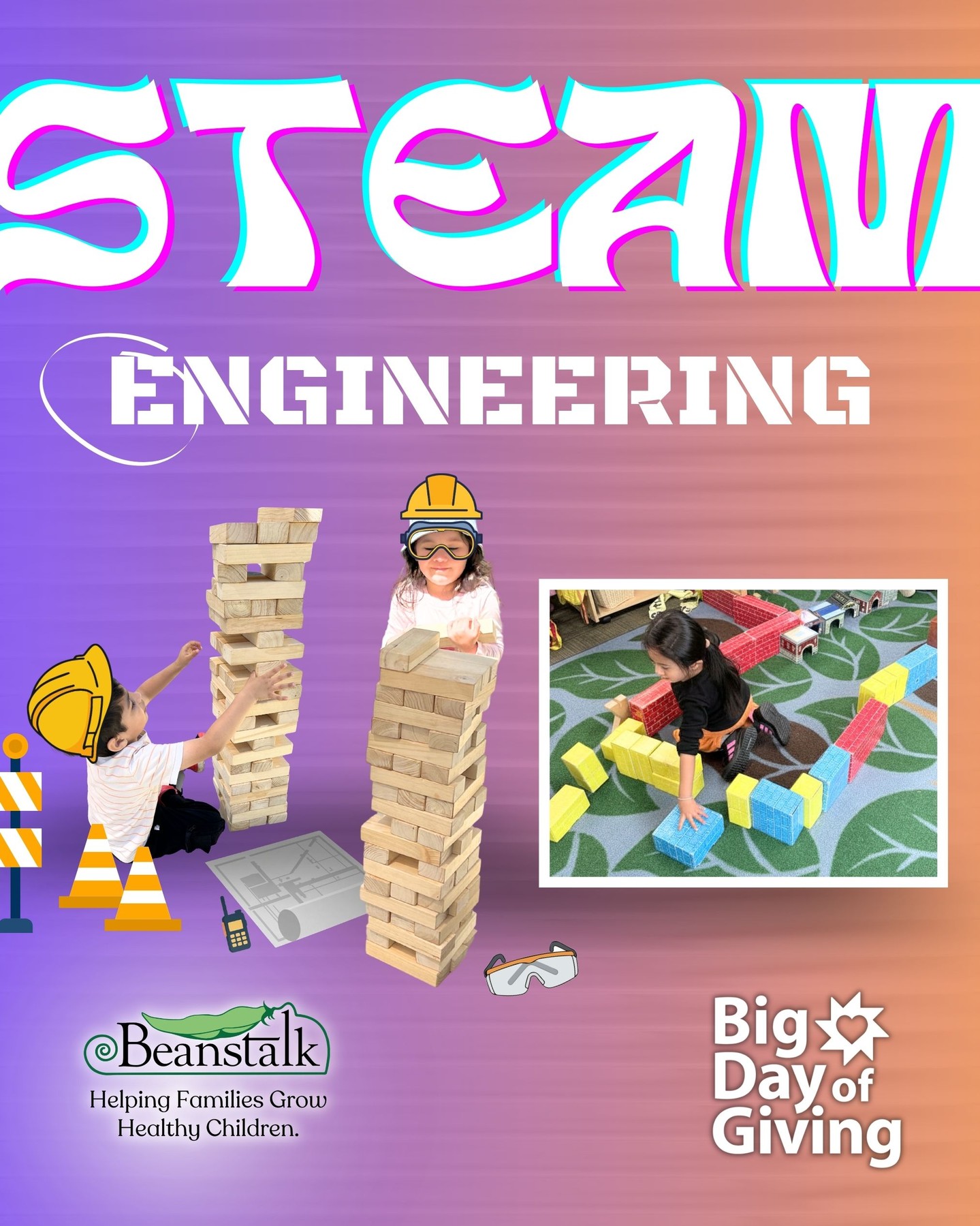 🛠️ Engineering encourages children to design, test, and try again. Every attempt strengthens problem‑solving skills and resilience. At Beanstalk, we create so many opportunities for just this!
Support Beanstalk today by going to BigDayofGiving.org/Beanstalk or click the link in our bio!
#BigDayOfGiving #BDOG #Beanstalk #GiveToday #GiveTogether #Nonprofit #Preschool #Toddlers #NowEnrolling #SacramentoNonprofit #HelpingFamiliesGrowHealthyChildren #SacramentoFamilies #BDOG2026 #STEAM #Engineering