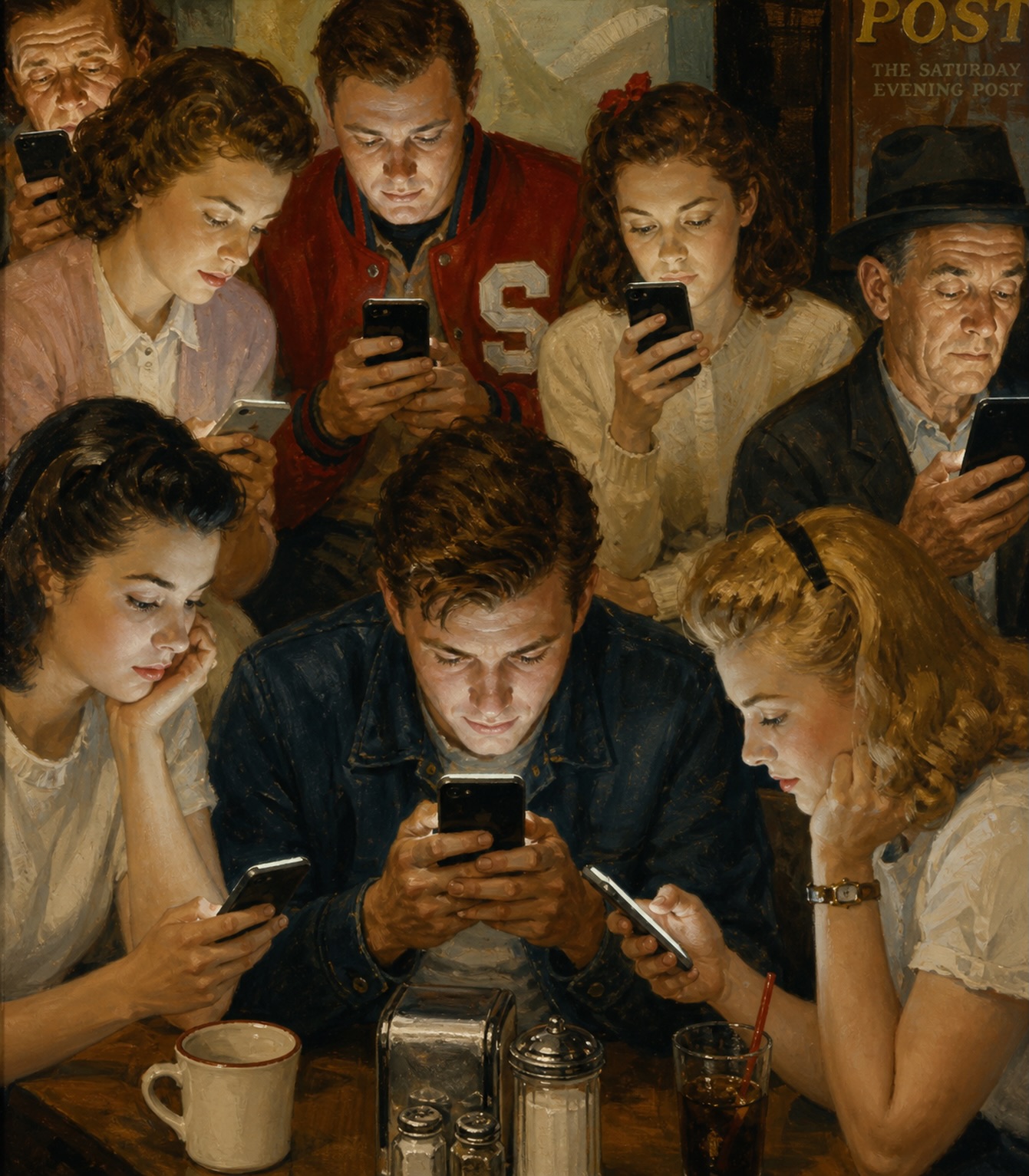 Norman Rockwellâs version of todayâs social media would probably look less like influencers and more like a family silently staring at glowing screens during dinner⌠while grandma tries to pass the potatoes.
He painted small-town America with warmth, humour, awkwardness, and humanity â the little moments that said everything without shouting. Today, the town square is the comment section. The front porch is Instagram Stories. And âkeeping up with the neighborsâ became doomscrolling at 1am.
Rockwell captured connection.
Social media captures attention.
Somewhere between the selfies, outrage, algorithms, and curated perfection, we lost the beautifully imperfect moments he loved to paint.
But honestly? A modern Rockwell painting would still have hope in it. Maybe one kid looking up from their phone. Maybe strangers helping each other after a storm. Maybe a quiet reminder that real life still exists beyond the screen.
What do you think Norman Rockwell would paint today? đąđ¨
#NormanRockwell #SocialMediaCulture #ModernLife #DigitalAge #ArtMeetsCulture VintageMeetsModern
