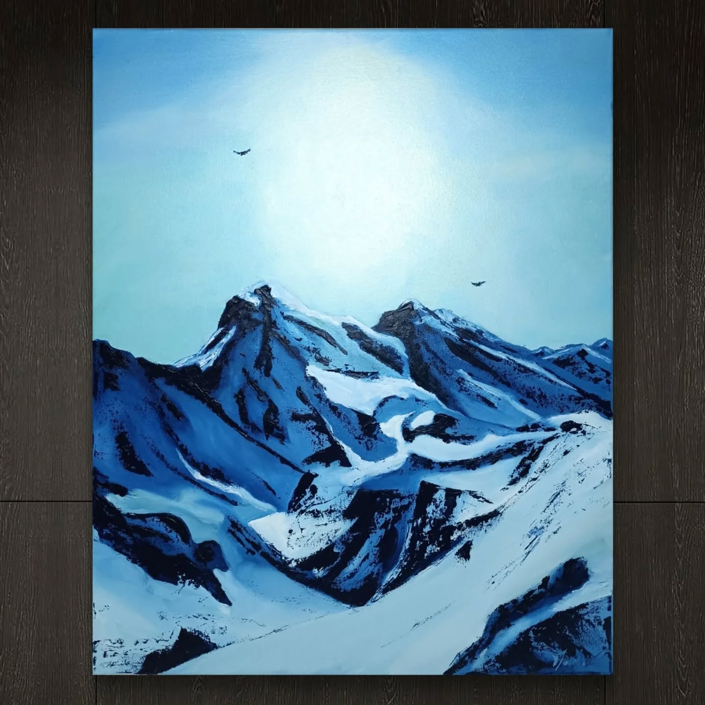 #oilpainting #artpeint #PaletteKnife #art #montagne