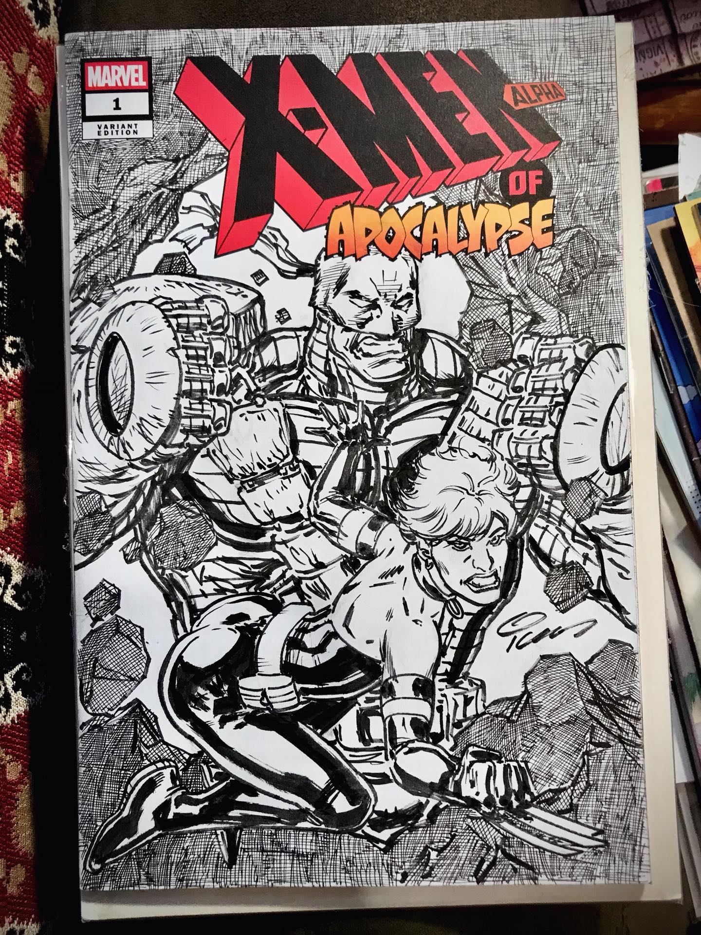 There will be a Live Drawing stream tonight at 8pm est on the usual platforms. Here’s a sketch cover of Colossus and Kitty Pryde from Age of Apocalypse for fun. Hope to see there. #comics #comicart #comicartist #sketchcover #xmen