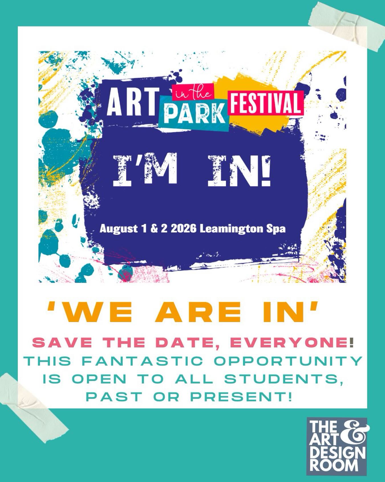 EEEEEEEEKKKK!!! THIS IS THE POST I’VE BEEN WAITING TO SHARE!!!
Calling all past and present students… WE’RE IN!!!
Your incredible artwork is heading to Art in the Park again this year — out into the world for people to see, admire, and be inspired by.
If you’d like to be involved, please reach out! There is honestly nothing like watching your face when you see your work displayed and appreciated by the public… it’s pure magic ✨
More information coming very soon — keep your eyes peeled 👀
So, so proud of you all — always
Laura x
#ArtInThePark #StudentArt #ProudTeacher #CreativeKids #ArtEducation