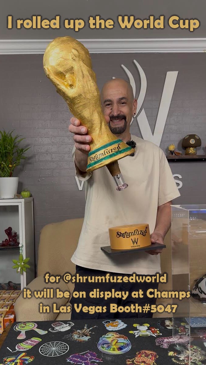 See you at Champs Vegas make sure to stop by the Shrumfuzed Stadium Booth! The World Cup Trophy will be on display at Booth #5047 — plus they’re giving away Sphere tickets and cash prizes. Follow along @shrumfuzedworld @takehytz @dazed8official