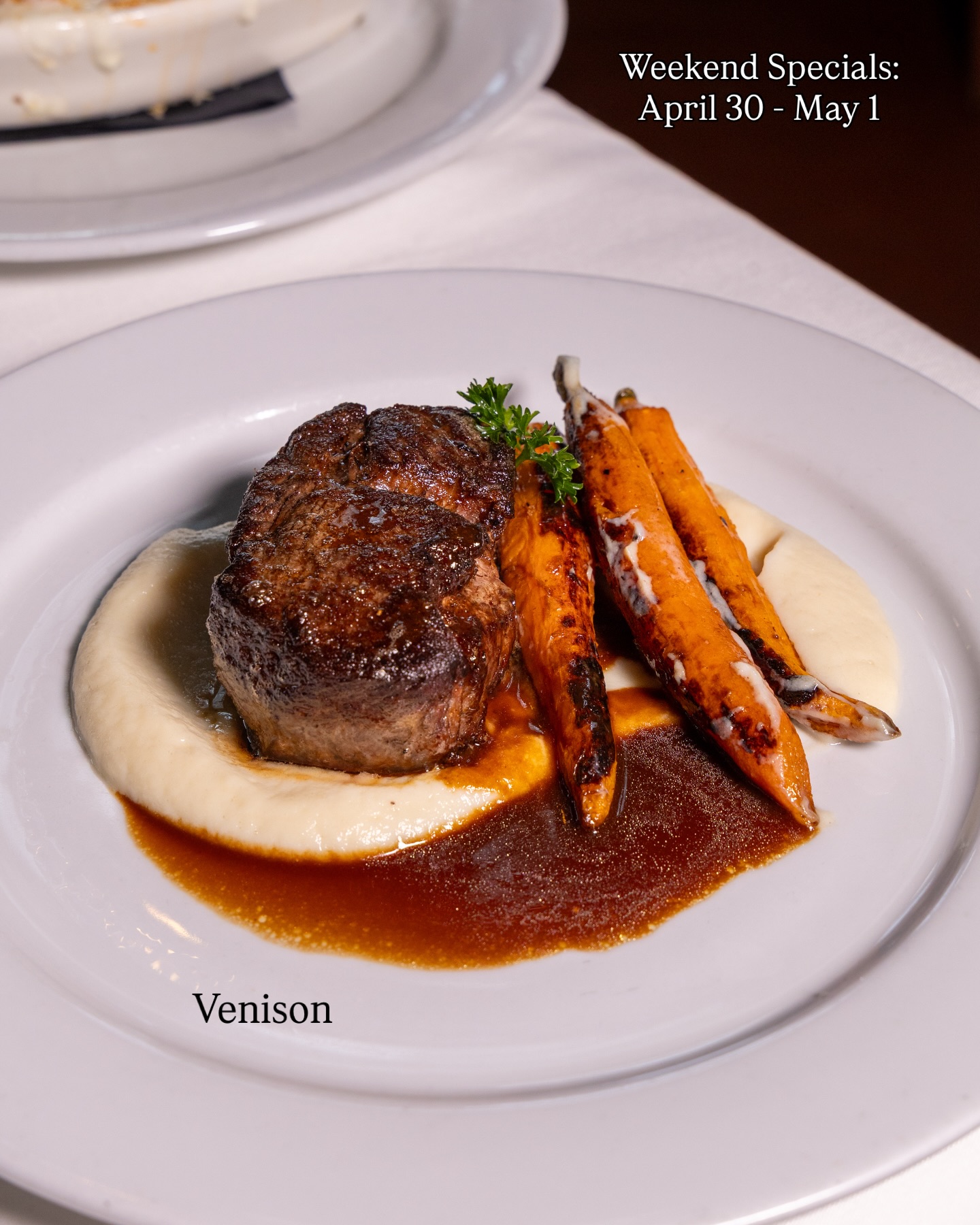 Available April 30 – May 1 only.
The venison is the one to know about this week. Pan-roasted Venison Strip Loin (Cervo Arrosto) with a red wine blackberry reduction, celeriac puree, and charred baby carrots. Venison prepared this way has real roots in Tuscan cooking — it’s not a novelty dish, it’s a regional tradition. You don’t see it often at Italian restaurants in Austin.
The Tuna Tartare (Tartare di Tonno) is yellowfin ahi, diced and dressed simply — olive oil, lemon, shallots, green onion, crostini for texture. It doesn’t try too hard and doesn’t need to.
The lasagna this week isn’t what you’re picturing. Smoked tomato, shredded chicken, mascarpone bechamel, provolone and parmesan — it reads more like a proper baked pasta than anything from a red-sauce playbook.
Pro tip: If you’re ordering the venison, ask your server about a bold red from the wine list — a Tuscan Sangiovese is the natural pairing and worth the conversation.
📍 6203 N Capital of Texas Hwy, Austin, TX 78731
📞 (512) 349-7667
#ItalianFoodAustin #AustinItalian #TuscanCuisineATX #sienaaustin