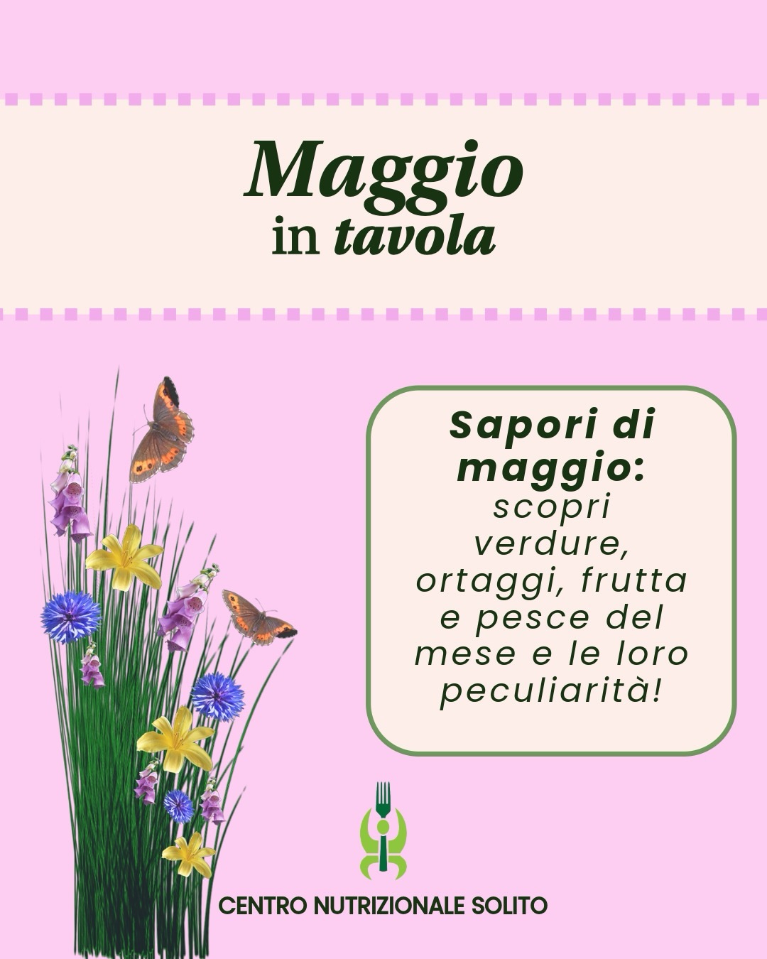 🌸Maggio porta in tavola il meglio della stagione!
Salva i sapori di maggio: verdure, ortaggi, frutta e pesce di stagione per i tuoi piatti freschi e genuini.
Tra gli ortaggi protagonisti troviamo gli asparagi, simbolo della primavera: leggeri e ricchi di nutrienti, sono un valido alleato per il benessere e l’equilibrio dell’organismo.
La frutta del mese è un’esplosione di dolcezza e colore: fragole, ciliegie, albicocche, nespole, mele e pere. ❤️
#maggio #solitonutrizione #alimentazione