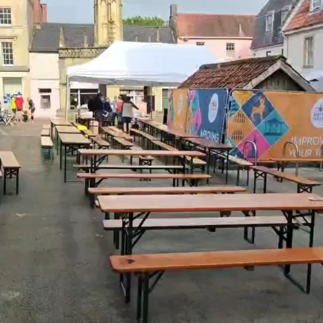 Out in Shepton Mallet market place last Sunday 🙌
20 sets delivered and set up for the Mendip Hash 'Runaway Train' event 🚂
All ready for a full day of running, socialising, and a well-earned sit down afterwards 👌
👉 Planning an event this summer? Get in touch
#Partybench #EventHire #SheptonMallet #SomersetEvents #OutdoorEvents #BenchSeating