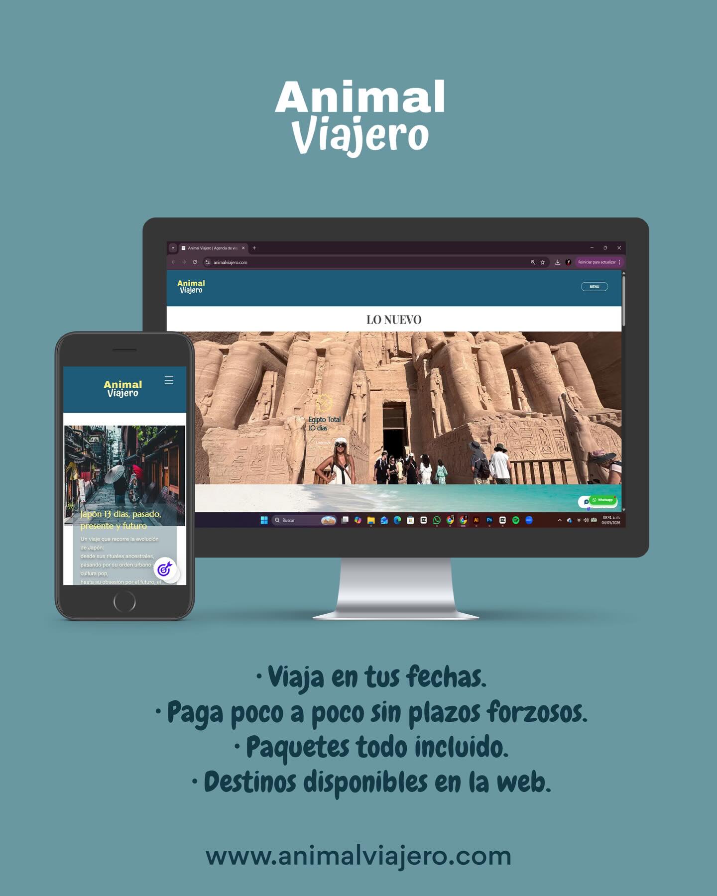 No es el destino… es cómo decides vivirlo 🌍✨
Con Animal Viajero, tú marcas el ritmo:
viaja cuando quieras, paga a tu manera y descubre el mundo sin prisas ni límites.
✈️ Porque los viajes no deberían adaptarse a tu vida…
tu vida debería adaptarse a tus sueños.
Empieza hoy:
🌐 www.animalviajero.com
#agenciadeviajes #animalviajero