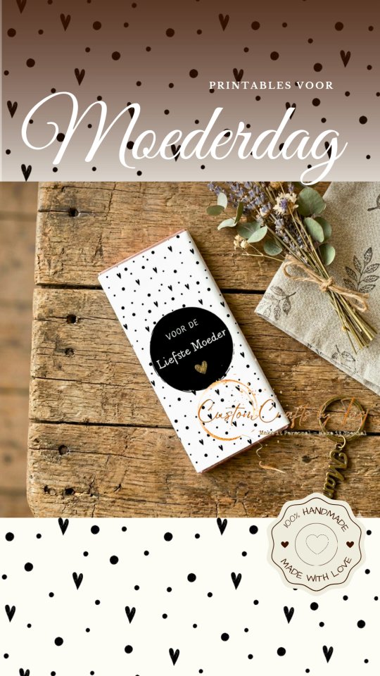 Ze staan hier al een tijd in de shop💛
maar voor Moederdag pak ik ze er toch weer even bij
- rapport voor mama
- theewikkels met een aantal invulopdrachtjes
- chocoladewikkel voor de liefste mama
Om zelf te printen en er iets persoonlijks van te maken🌸
👇
https://www.customcrafts.nl/moederdagcadeaus
#moederdag #printables #voormama #persoonlijkcadeau #moederdagtip