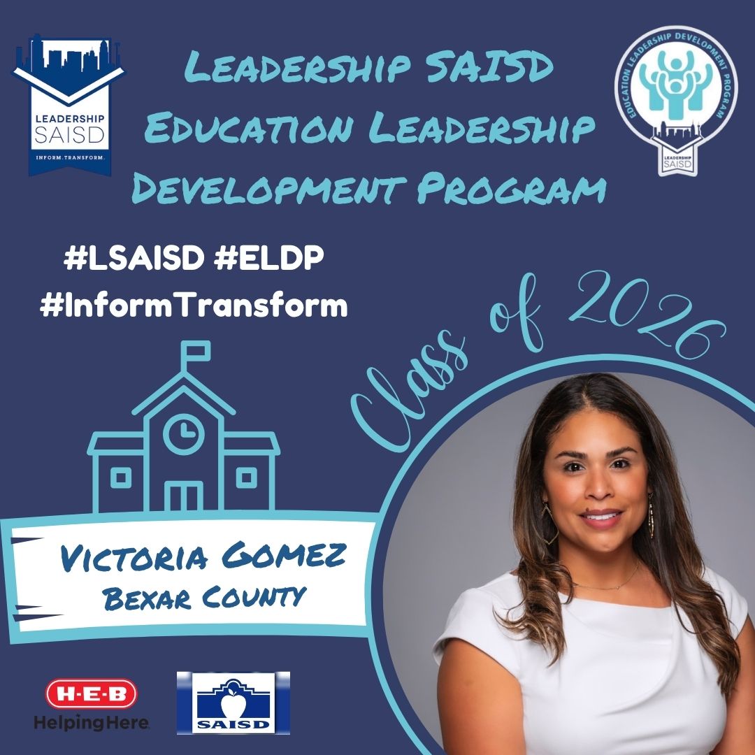 #ELDP Class of 2026 Spotlight ✨ Victoria is a dedicated and passionate professional with a heart for helping children and their families thrive. With an educational foundation, including a Master’s Degree in Early Childhood Education and a Master's Degree in Public Leadership from the University of Texas at Austin, she brings a wealth of knowledge and experience to her work. She is driven by a desire to make a real difference in her community and always looking for opportunities to use her skills to support those in need. Currently, as the School-Based Program Manager within the Bexar County Public Health Department, she leads a county initiative to promote mental wellness in schools. She loves collaborating with local school districts to ensure that students and their families have access to the resources they need to flourish. Beyond her professional accomplishments, she values connection and collaboration. She is a skilled communicator, a creative problem-solver, and a natural leader. Whether writing grants, developing programs, or building partnerships, she approaches every task with enthusiasm and a genuine desire to create positive change. Her work today, tomorrow and in the future will always be to "Transform Lives and Strengthen Our Communities”. #LSAISD #informtransform #publiceducation Thank you to our 2026 Program Sponsors @heb and @sanantonioisd